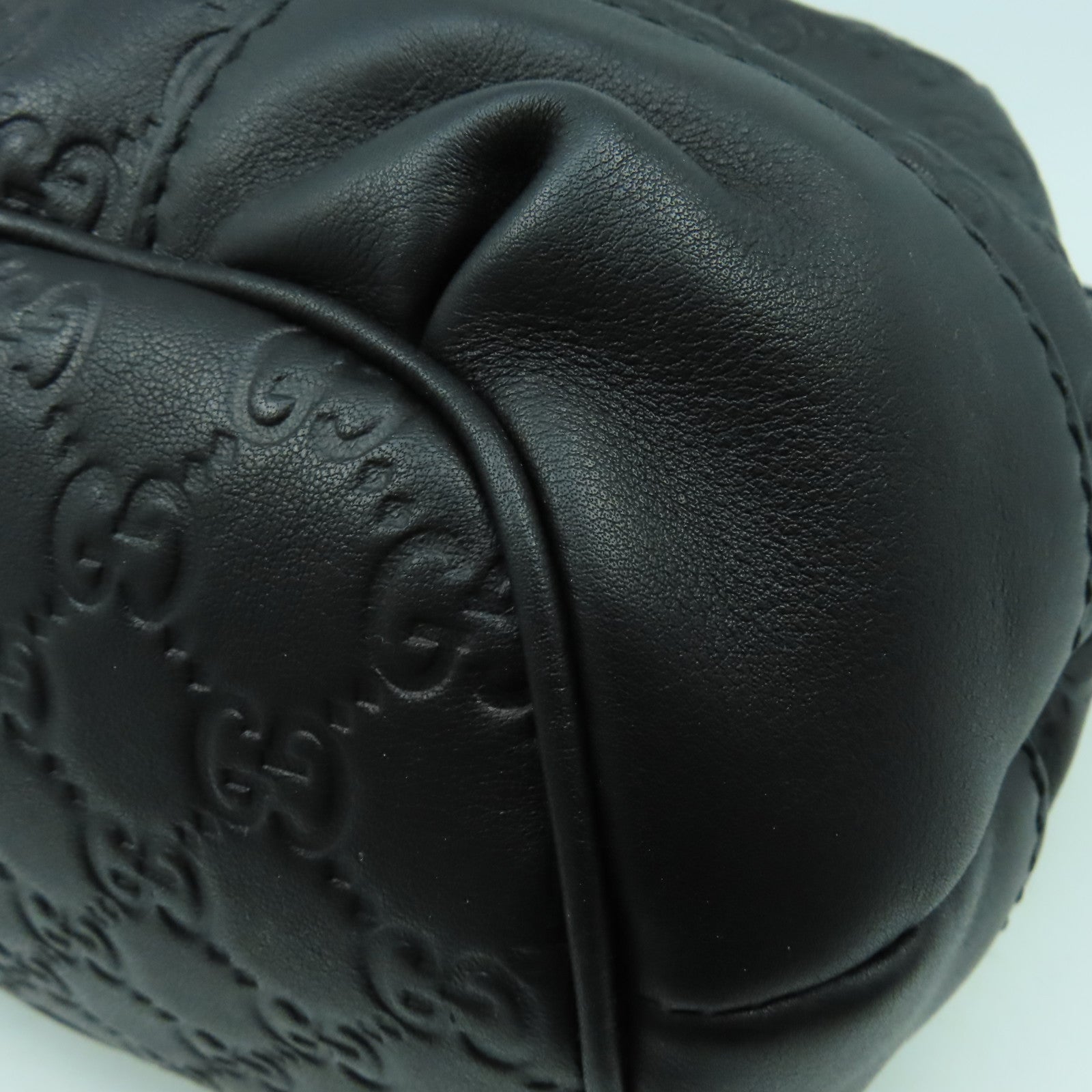 GUCCI 牛皮皮革2 Way Shoulder Bag金扣手挽肩背兩用袋黑色