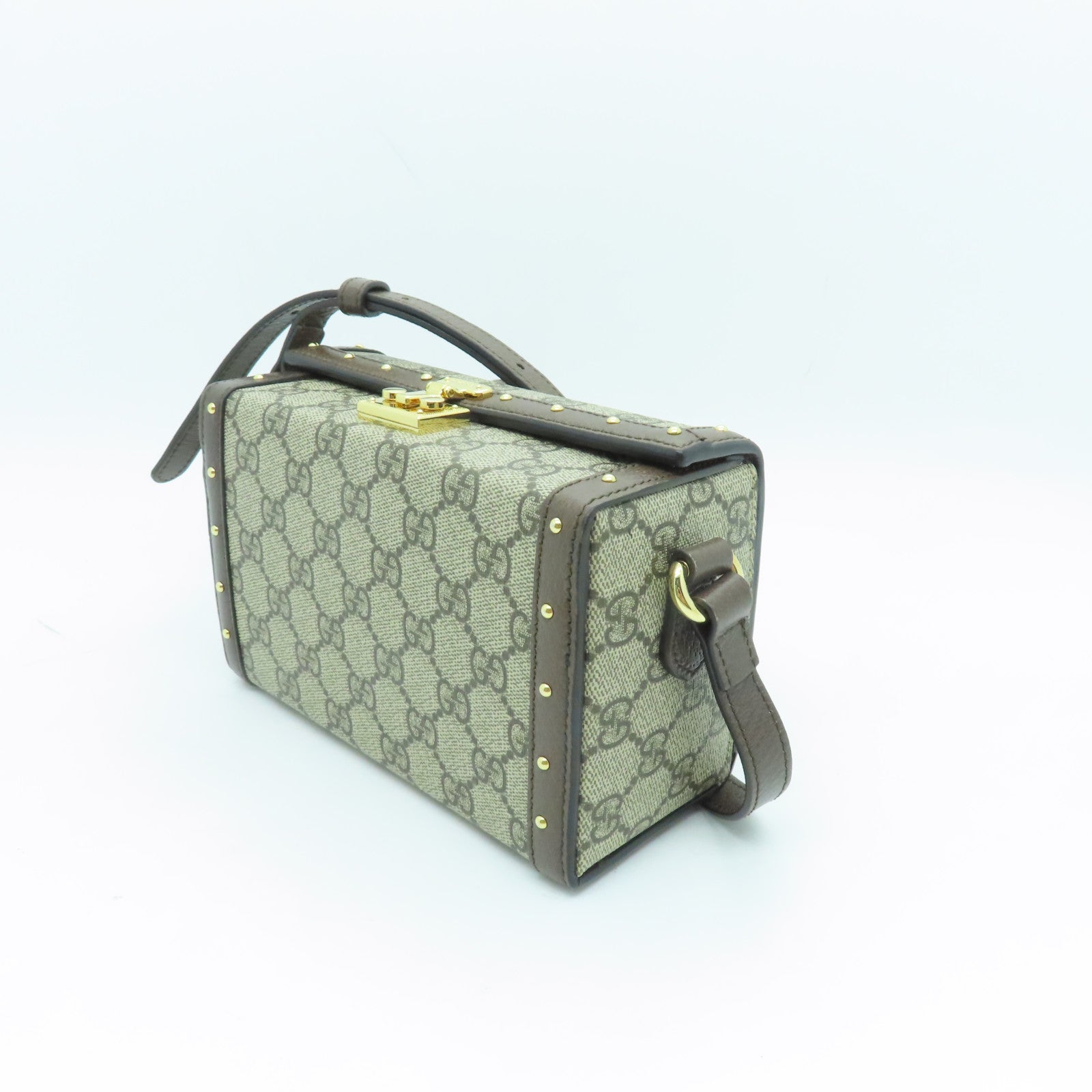 GUCCI 塗層帆布Huheg 8358 Shoulder Bag金扣肩背袋