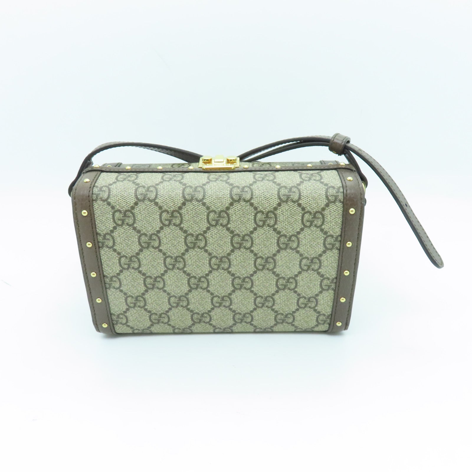 GUCCI 塗層帆布Huheg 8358 Shoulder Bag金扣肩背袋