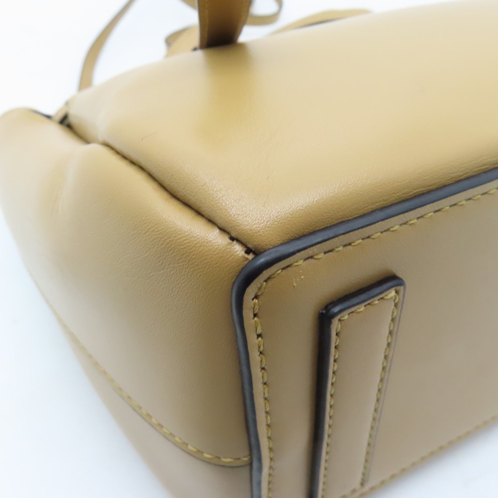 LOEWE 【激減優惠】牛皮皮革Lazo金扣手挽肩背兩用袋棕色
