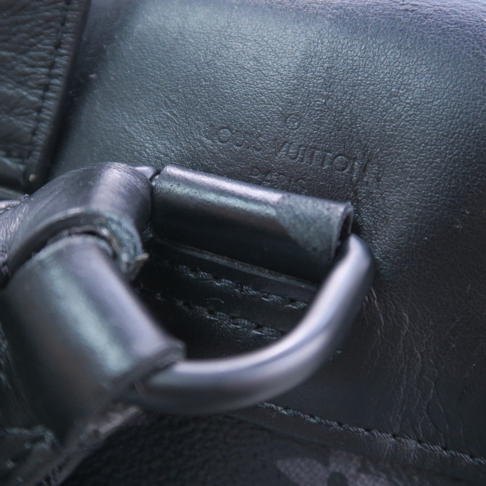 LOUIS VUITTON Monogram Eclipse Backpack Trio銀扣背包黑色