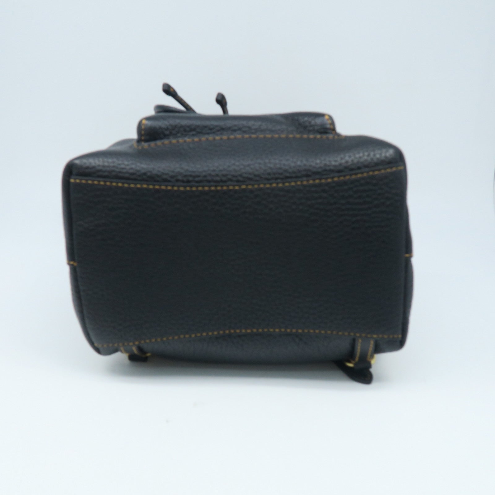 COACH 牛皮皮革Rucksack金扣背包黑色