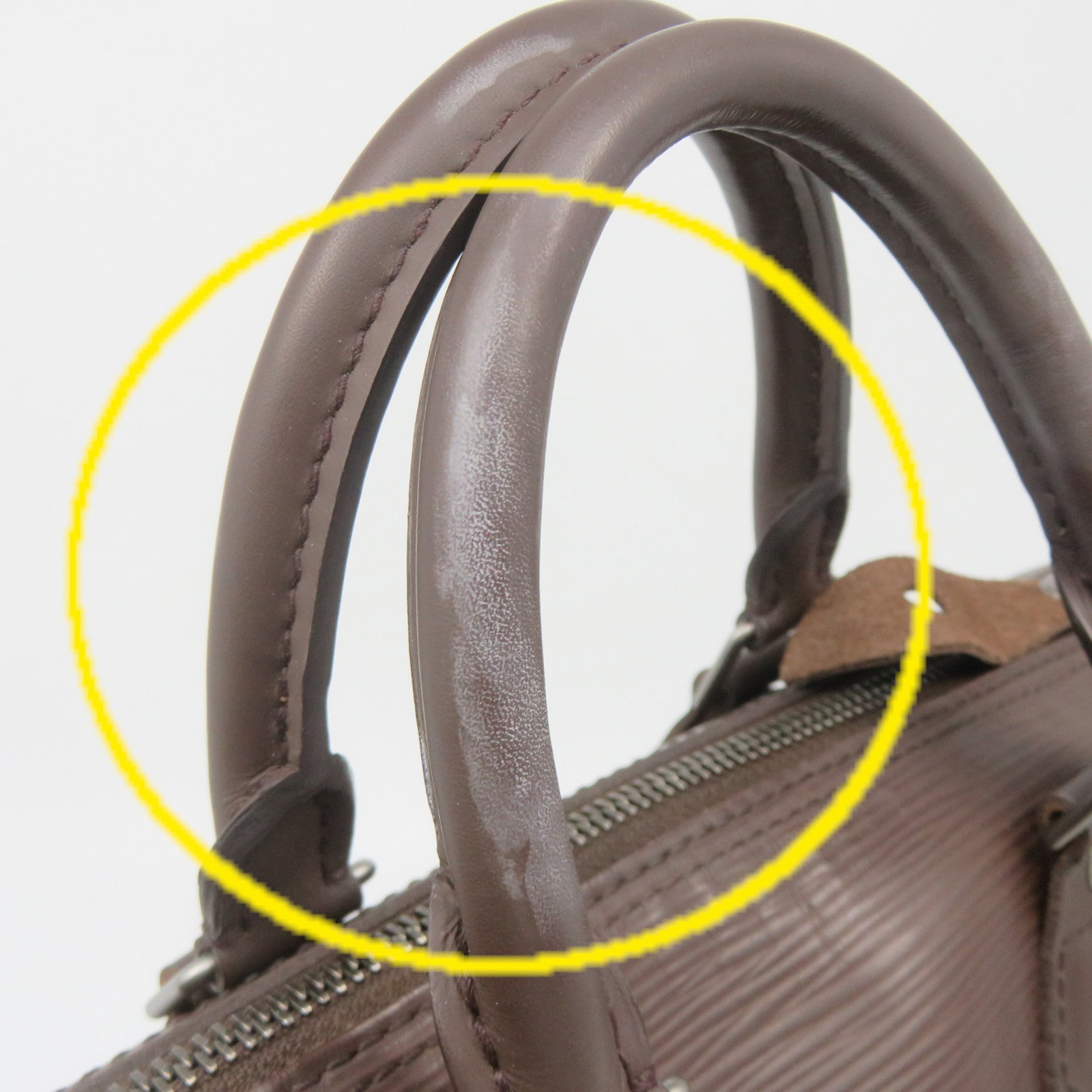 LOUIS VUITTON Epi Speedy 25 Hand Bag銀扣手挽袋啡色