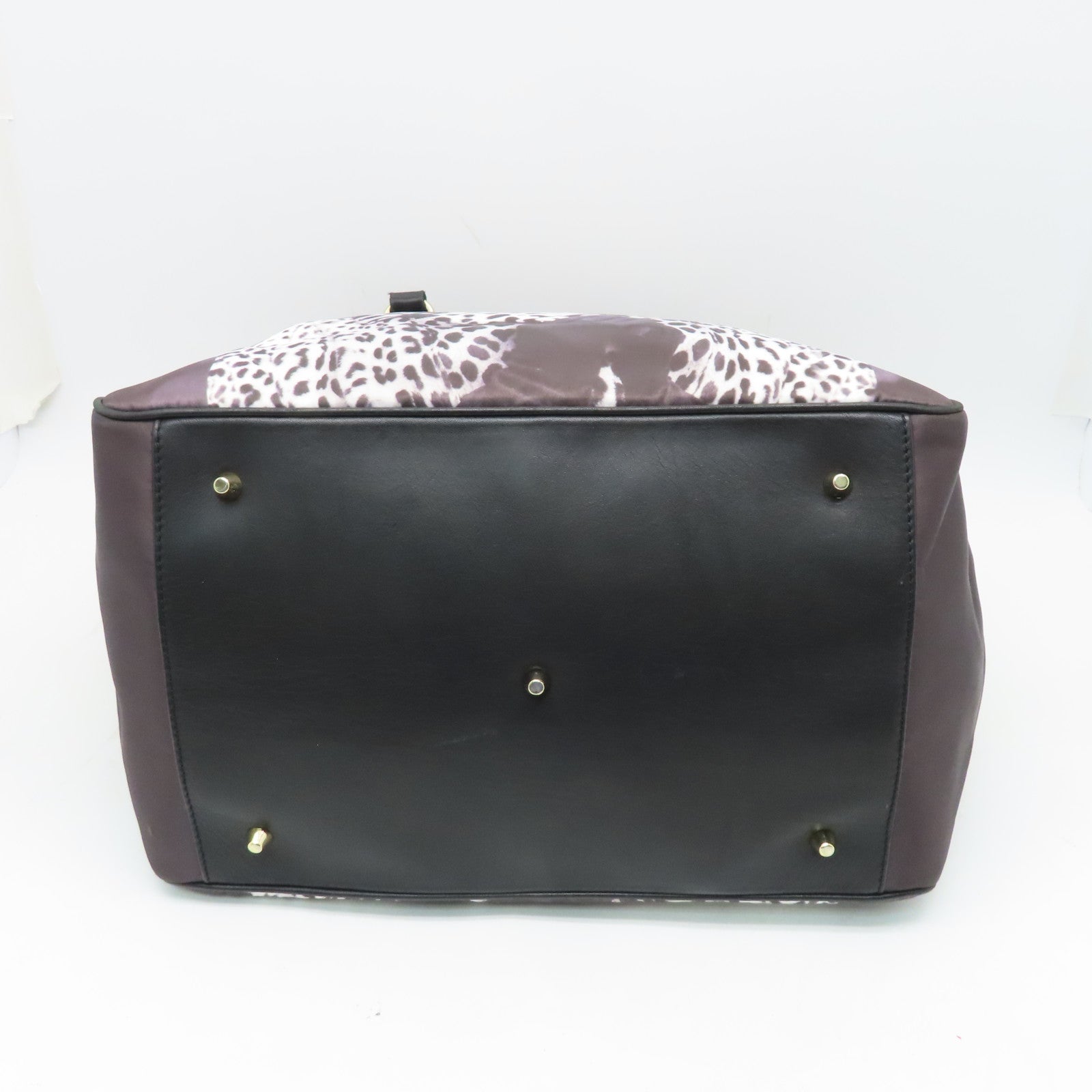 Anya Hindmarch Nylon Tote Bag Gold Buckle Handle Bag Black