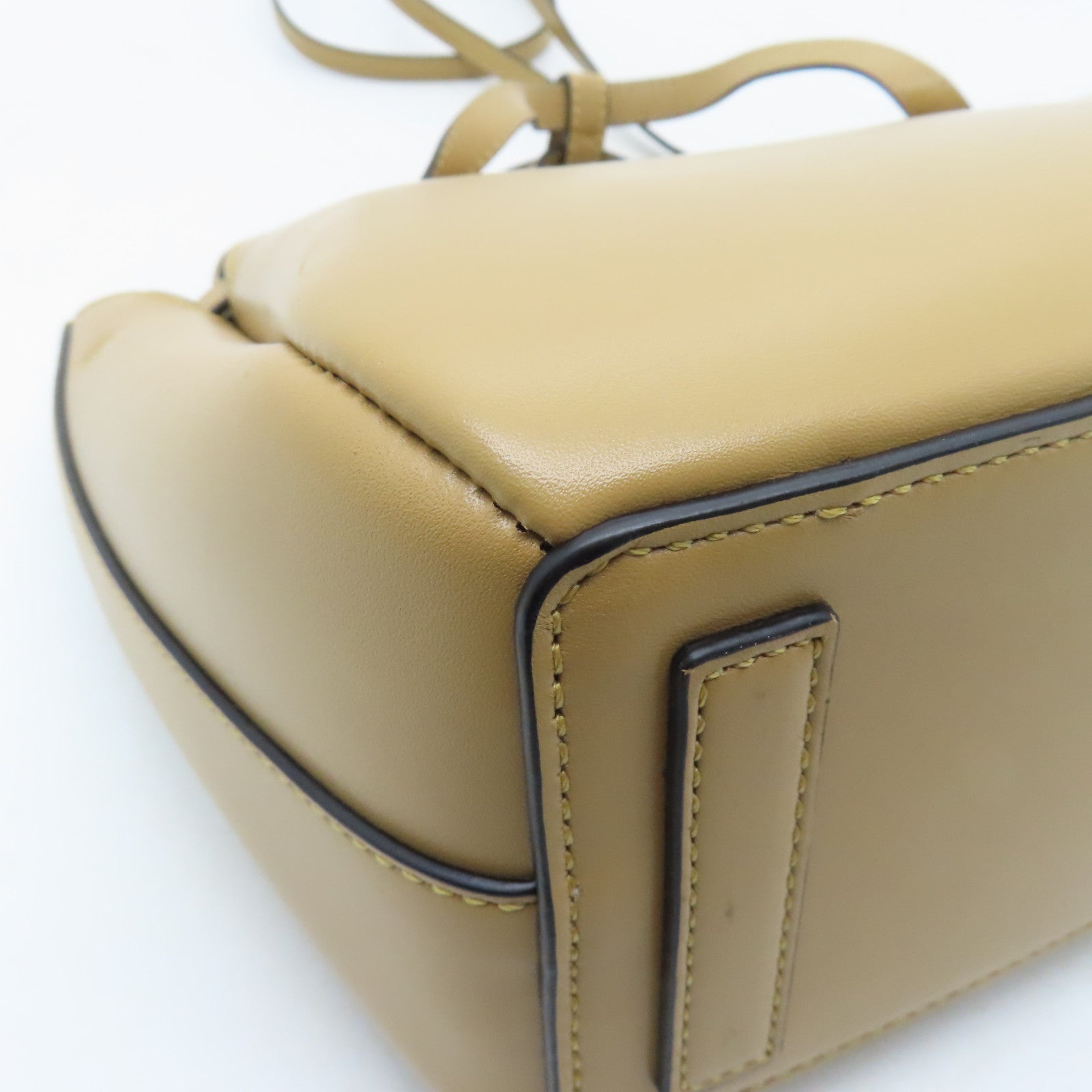 LOEWE 【激減優惠】牛皮皮革Lazo金扣手挽肩背兩用袋棕色