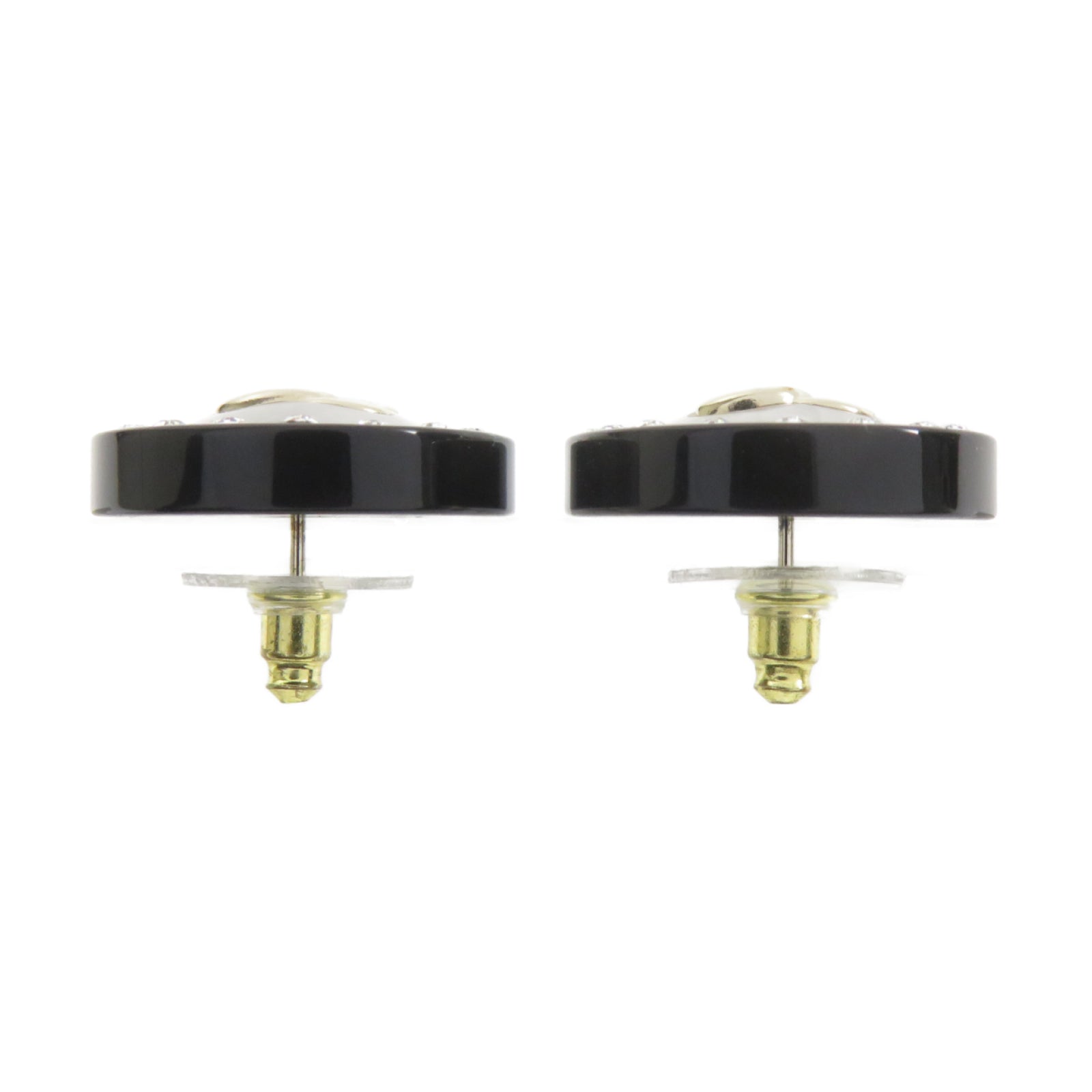 CHANEL PVC Earrings耳環黑色/白色/金色