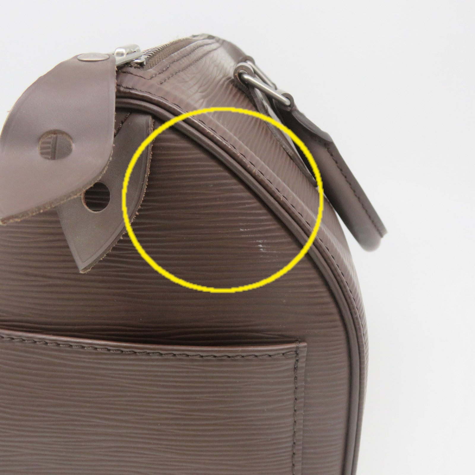 LOUIS VUITTON Epi Speedy 25 Hand Bag銀扣手挽袋啡色