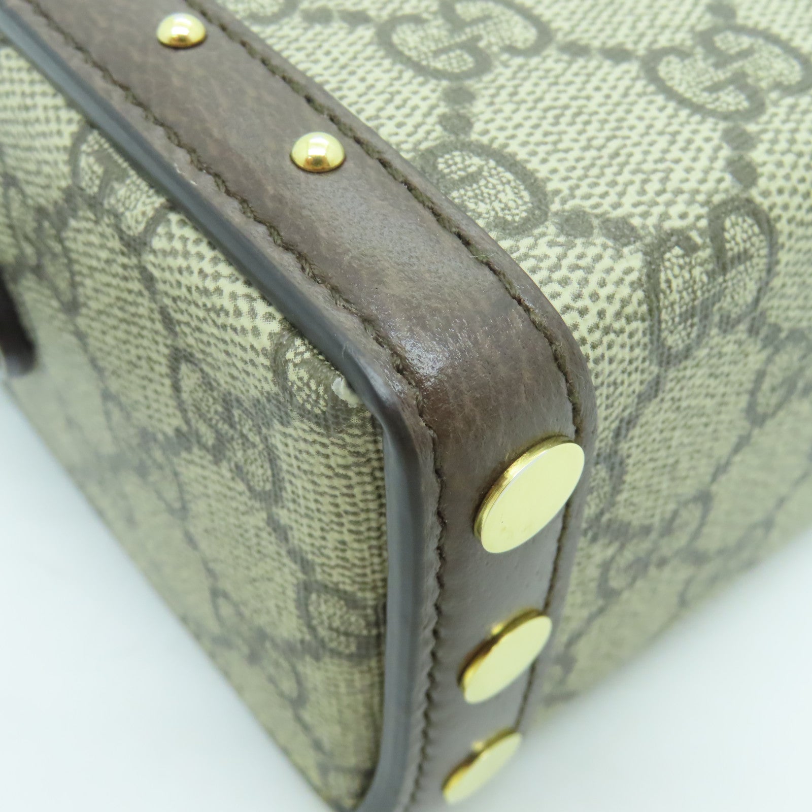 GUCCI 塗層帆布Huheg 8358 Shoulder Bag金扣肩背袋