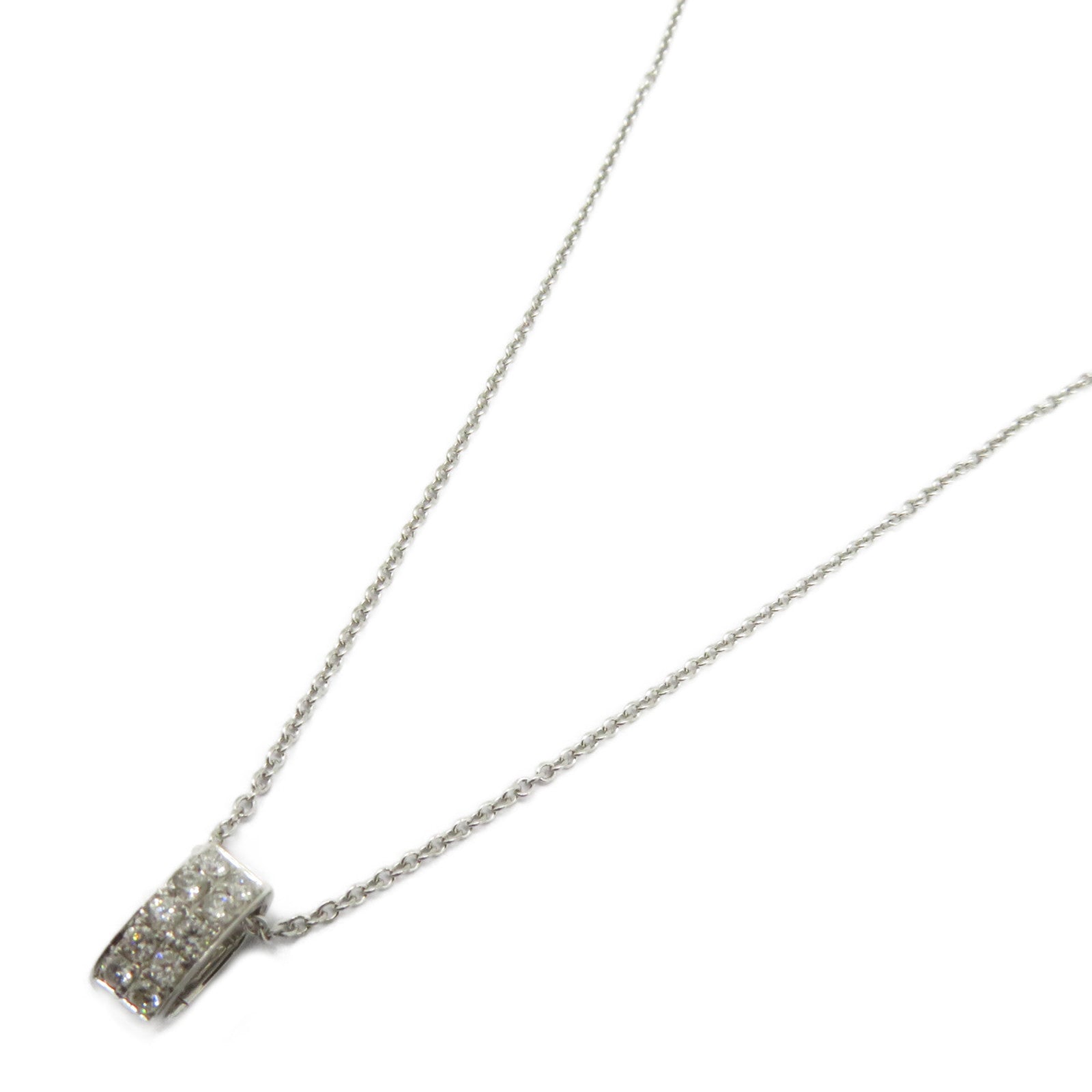 JEWELRY 18K白金Diamond Necklace 0.17ct鑽石項鍊銀色