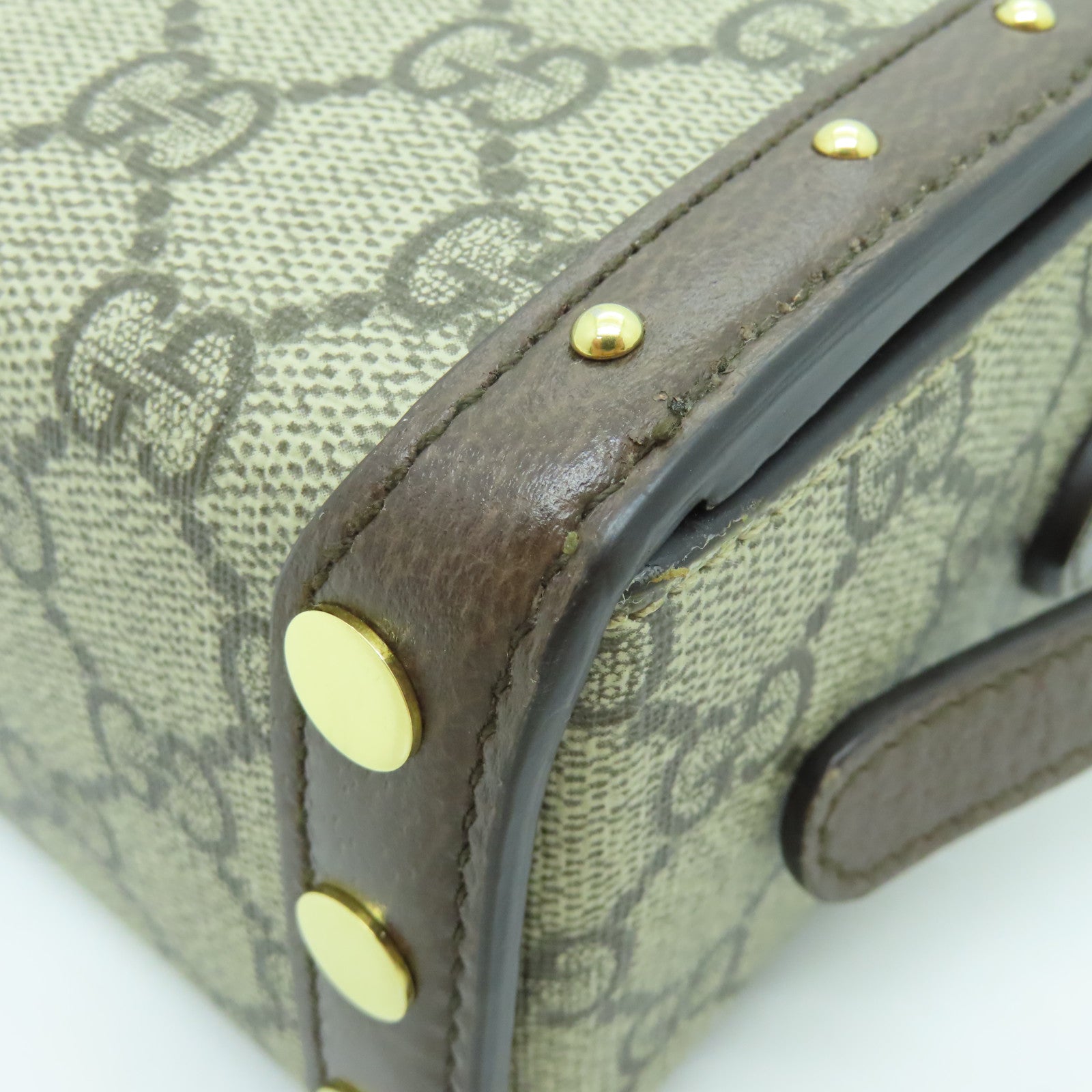 GUCCI 塗層帆布Huheg 8358 Shoulder Bag金扣肩背袋