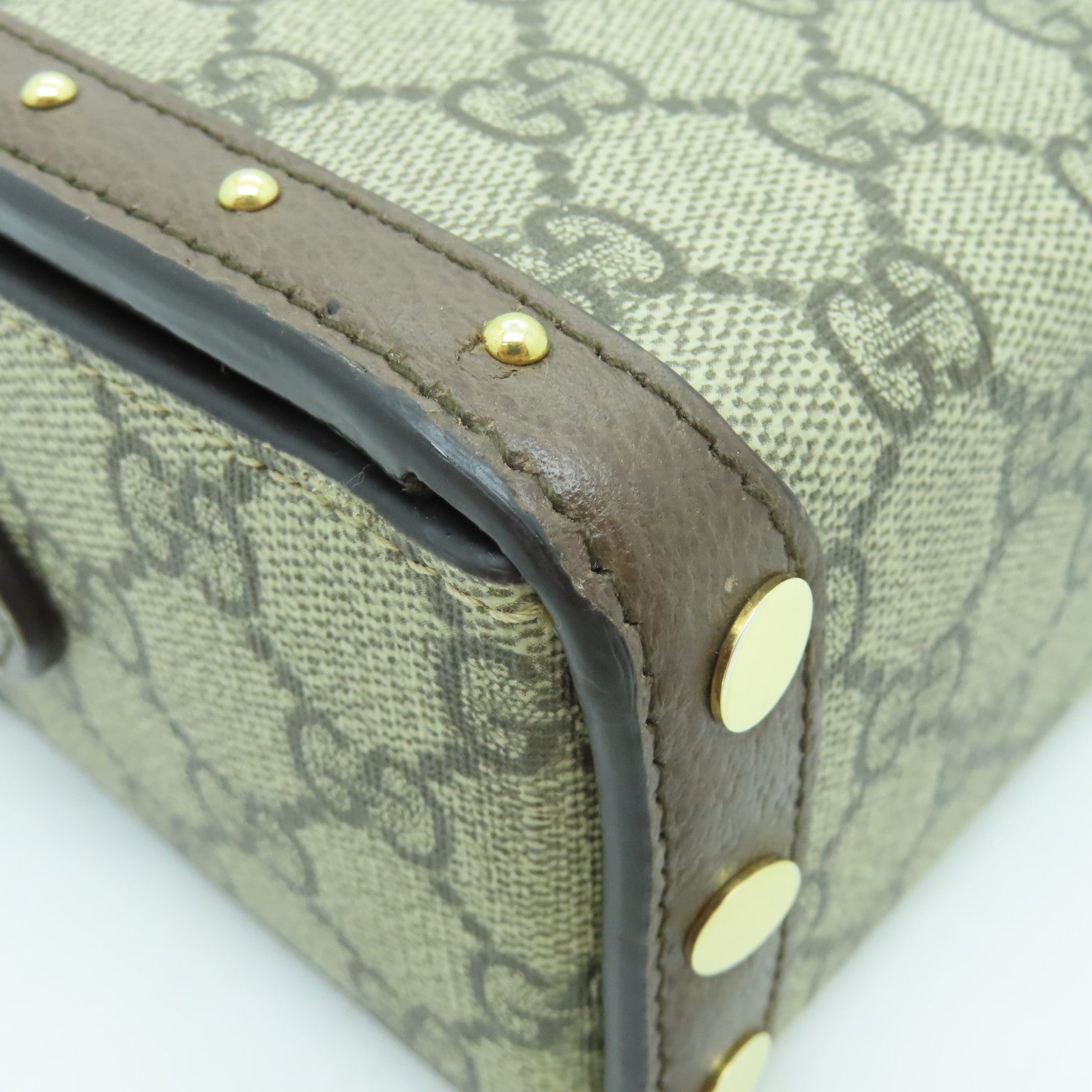 GUCCI 塗層帆布Huheg 8358 Shoulder Bag金扣肩背袋