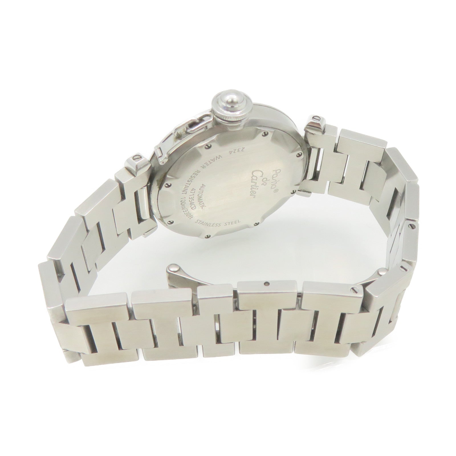 CARTIER Pasha C Watch不鏽鋼自動機芯黑色