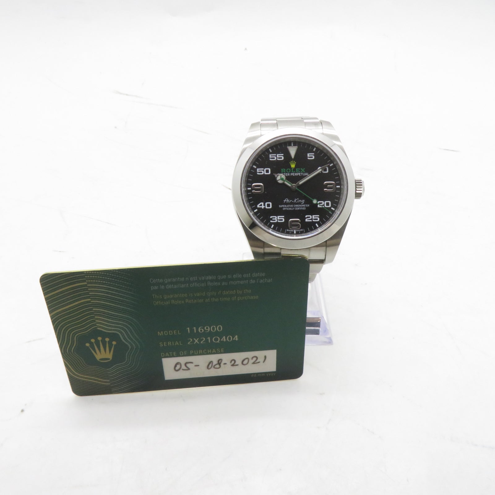 ROLEX Air king不鏽鋼自動機芯手錶黑色