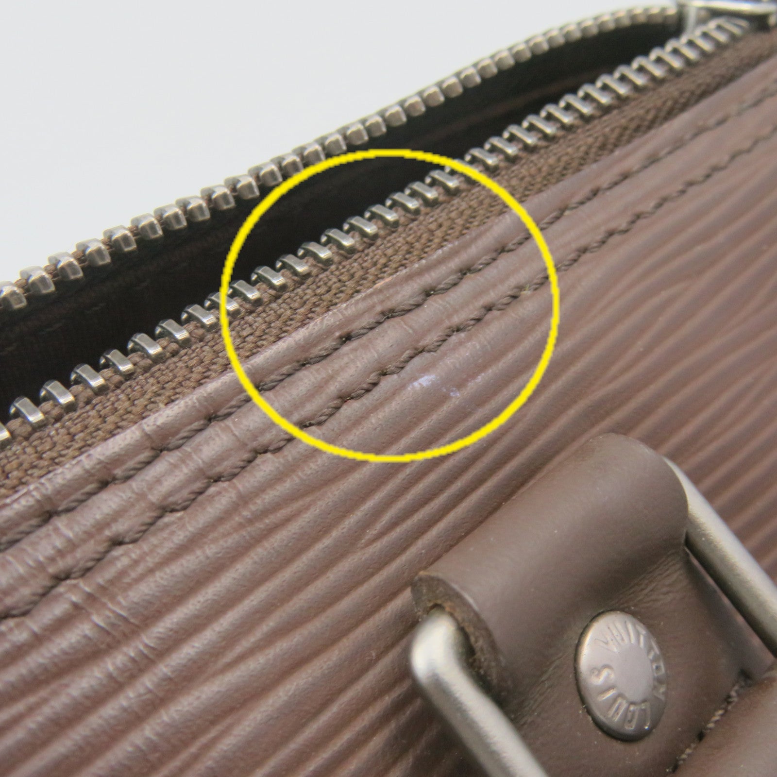 LOUIS VUITTON Epi Speedy 25 Hand Bag銀扣手挽袋啡色