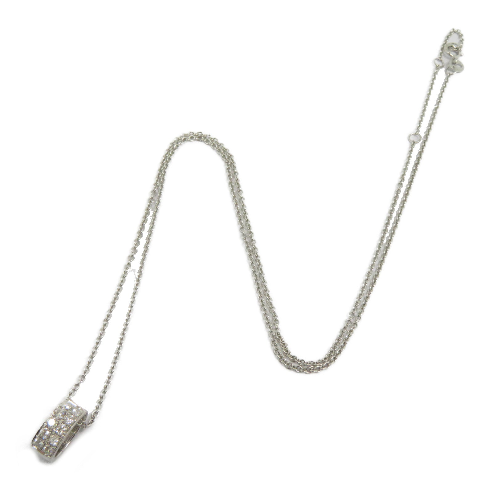 JEWELRY 18K白金Diamond Necklace 0.17ct鑽石項鍊銀色