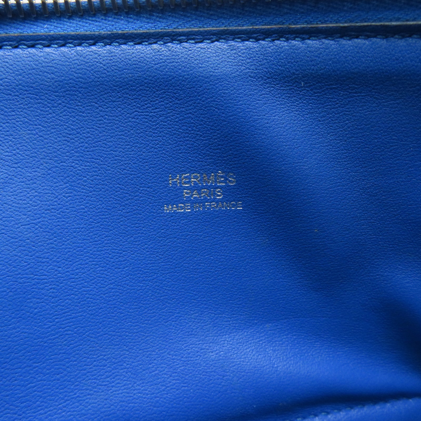 HERMES Clemence皮革Bolide 31銀扣手挽肩背兩用袋坦桑尼亞藍色