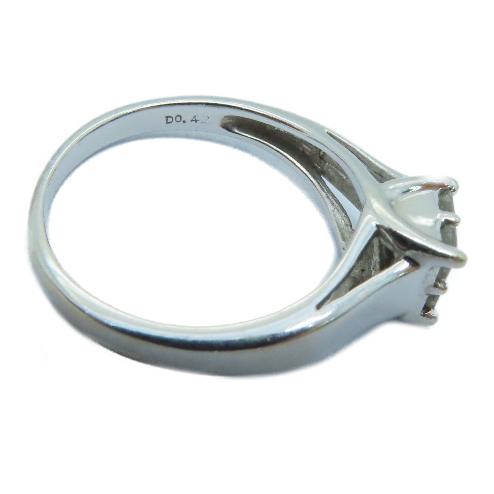 JEWELRY 18K白金Diamond Ring 0.42ct钻石戒指US#6.0