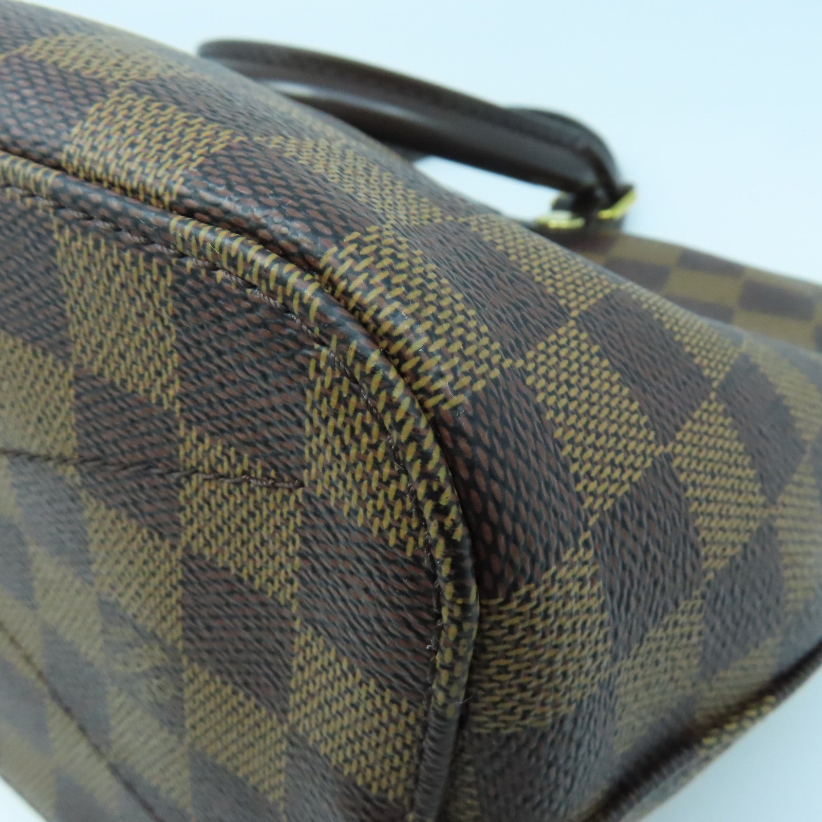 LOUIS VUITTON Damier Siena PM gold buckle shoulder shoulder bag brown