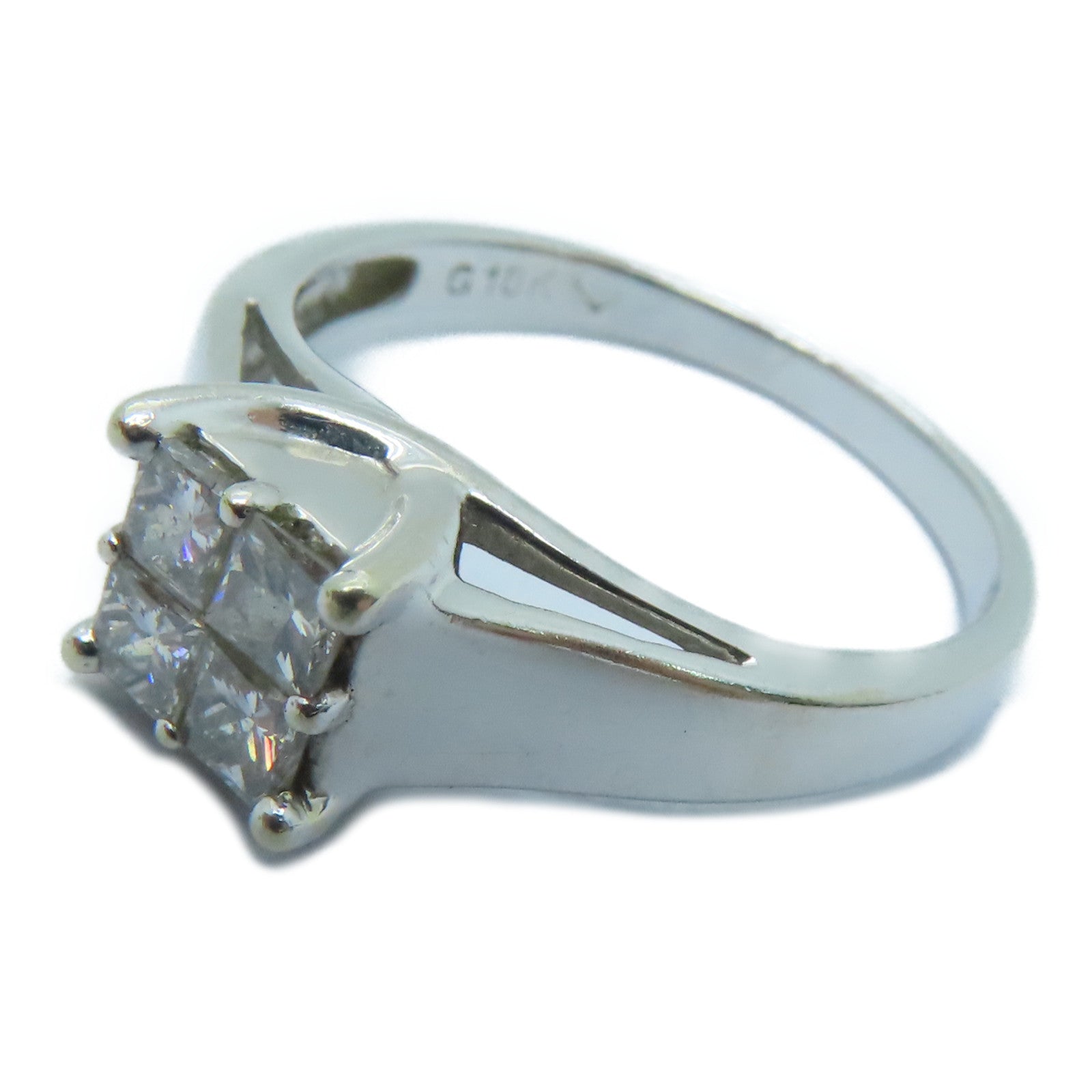 JEWELRY 18K白金Diamond Ring 0.42ct钻石戒指US#6.0