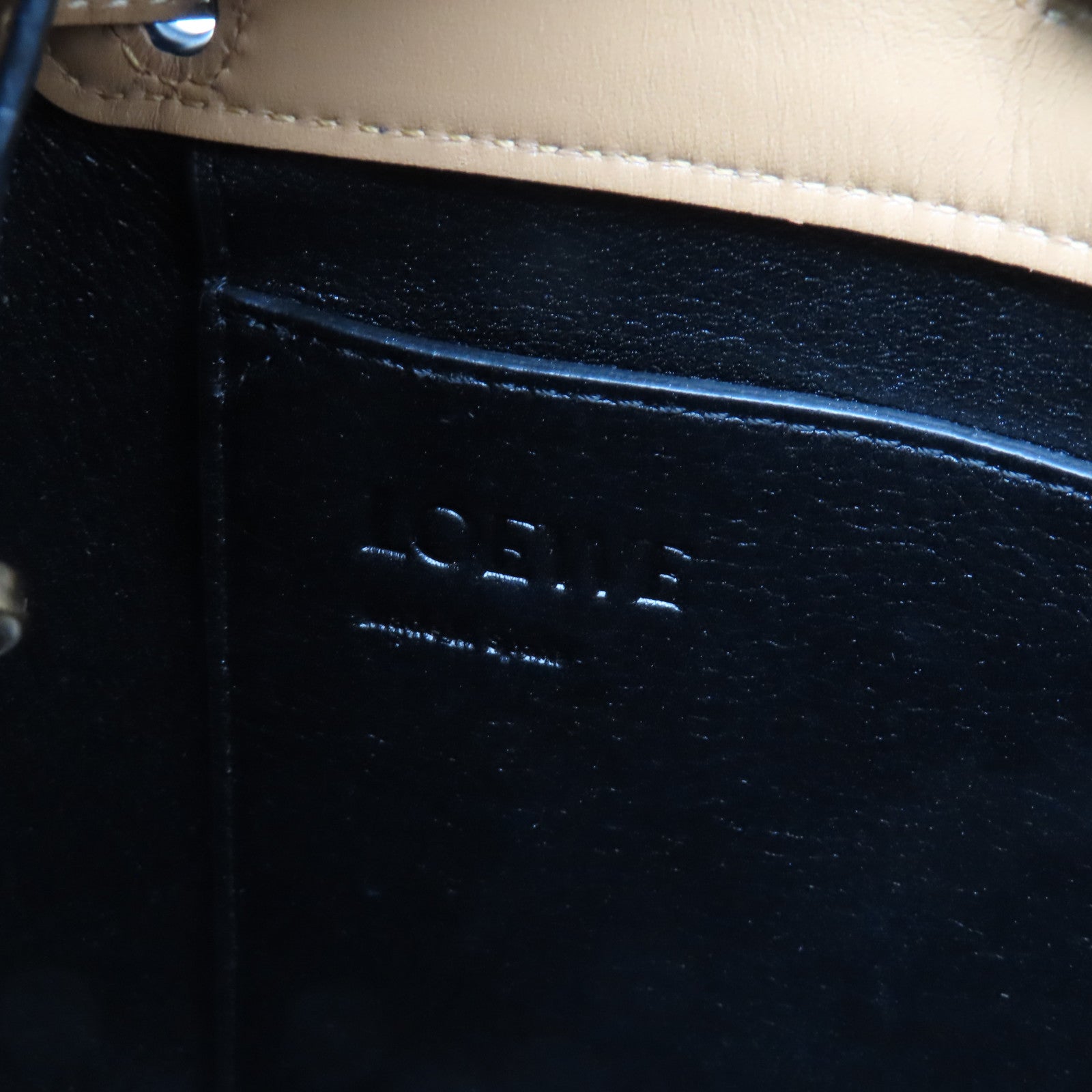 LOEWE 【激減優惠】牛皮皮革Lazo金扣手挽肩背兩用袋棕色