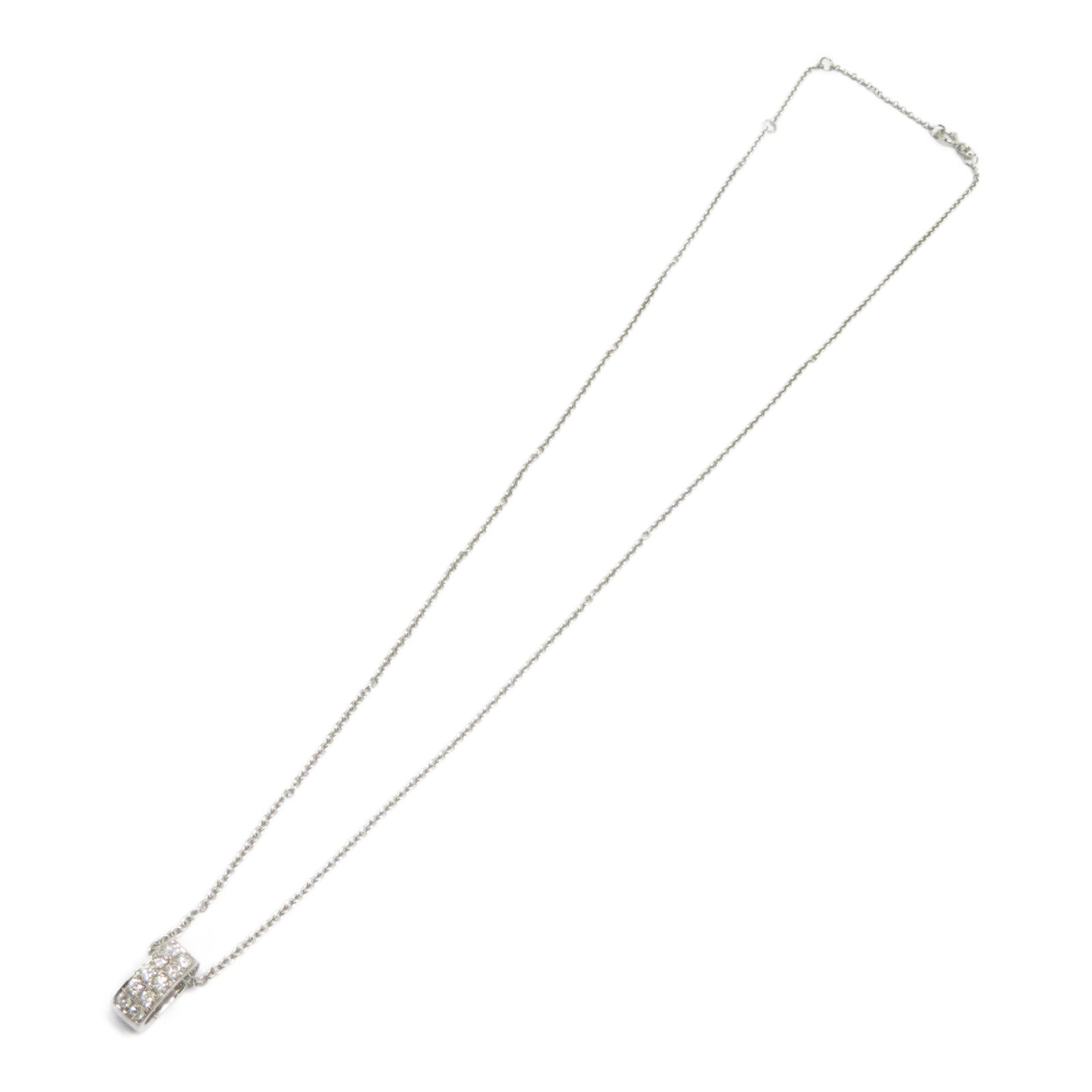 JEWELRY 18K白金Diamond Necklace 0.17ct鑽石項鍊銀色