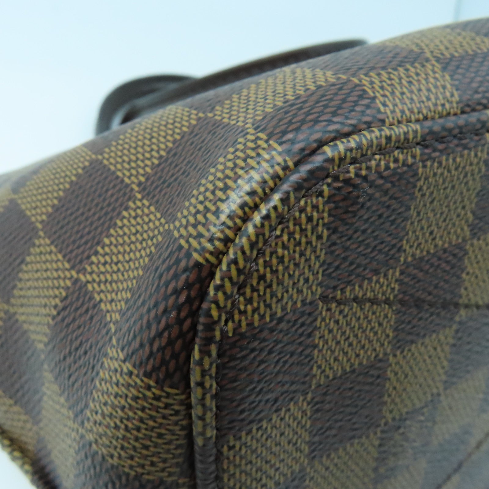 LOUIS VUITTON Damier Siena PM gold buckle shoulder shoulder bag brown