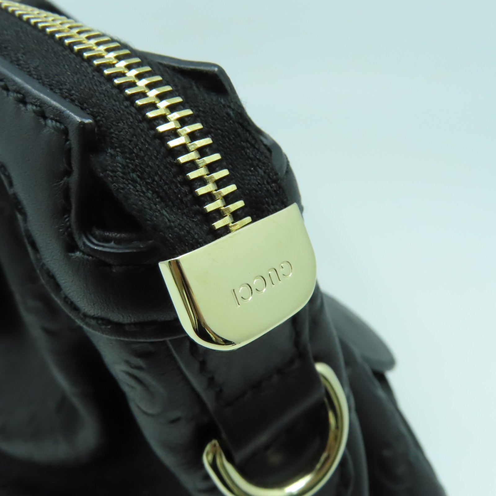 GUCCI 牛皮皮革2 Way Shoulder Bag金扣手挽肩背兩用袋黑色