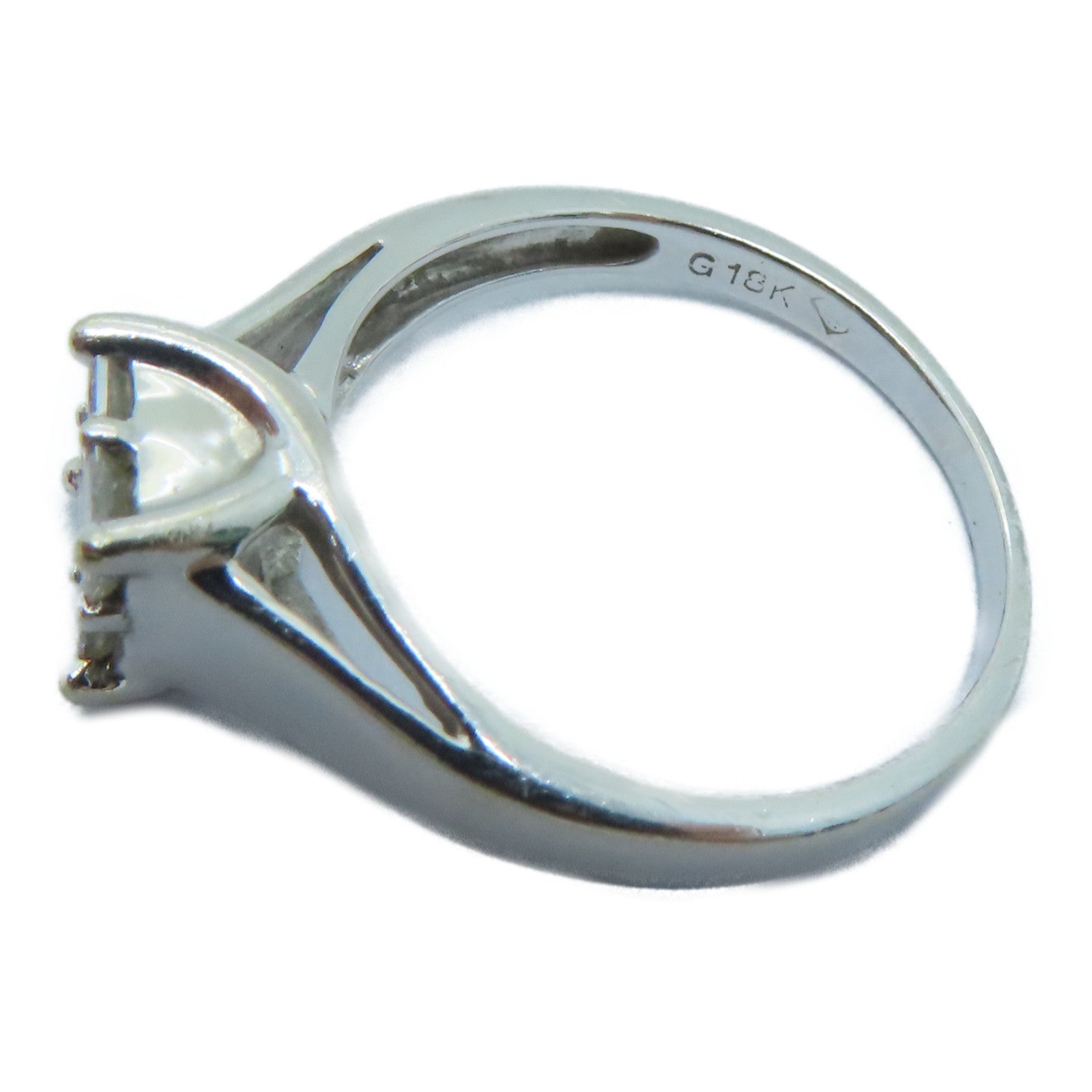 JEWELRY 18K白金Diamond Ring 0.42ct钻石戒指US#6.0