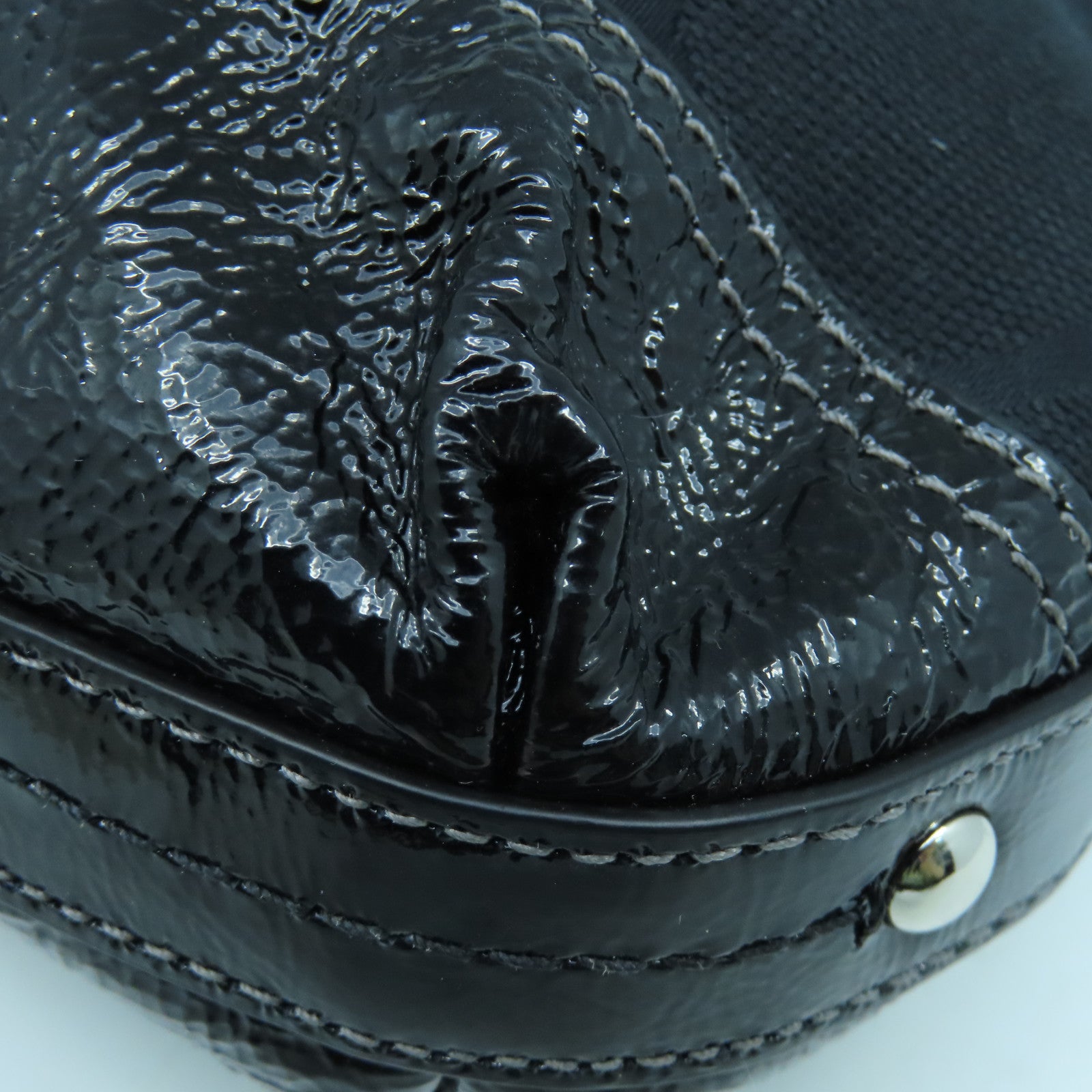 COACH 帆布Shoulder Bag銀扣肩背袋黑色