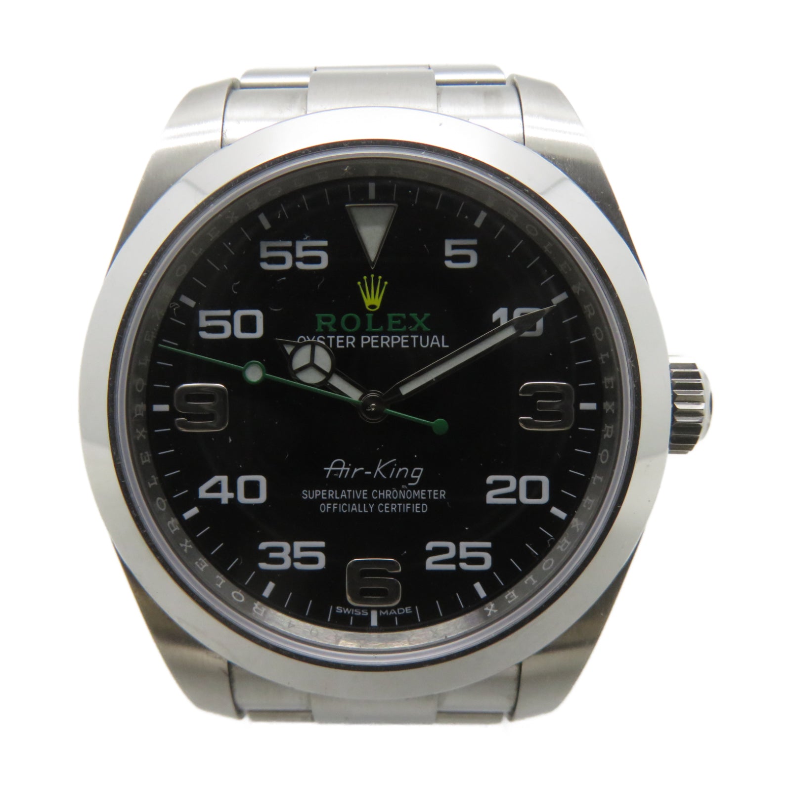 ROLEX Air king不鏽鋼自動機芯手錶黑色