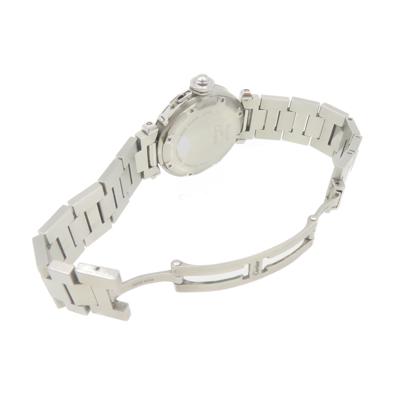 CARTIER Pasha C Watch不鏽鋼自動機芯黑色