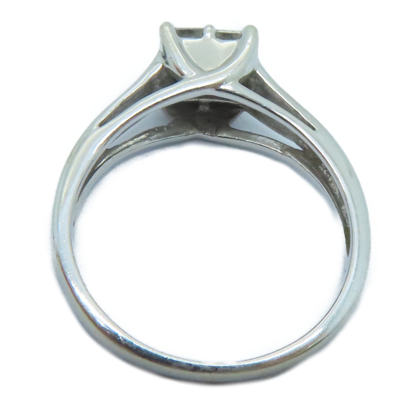 JEWELRY 18K白金Diamond Ring 0.42ct钻石戒指US#6.0