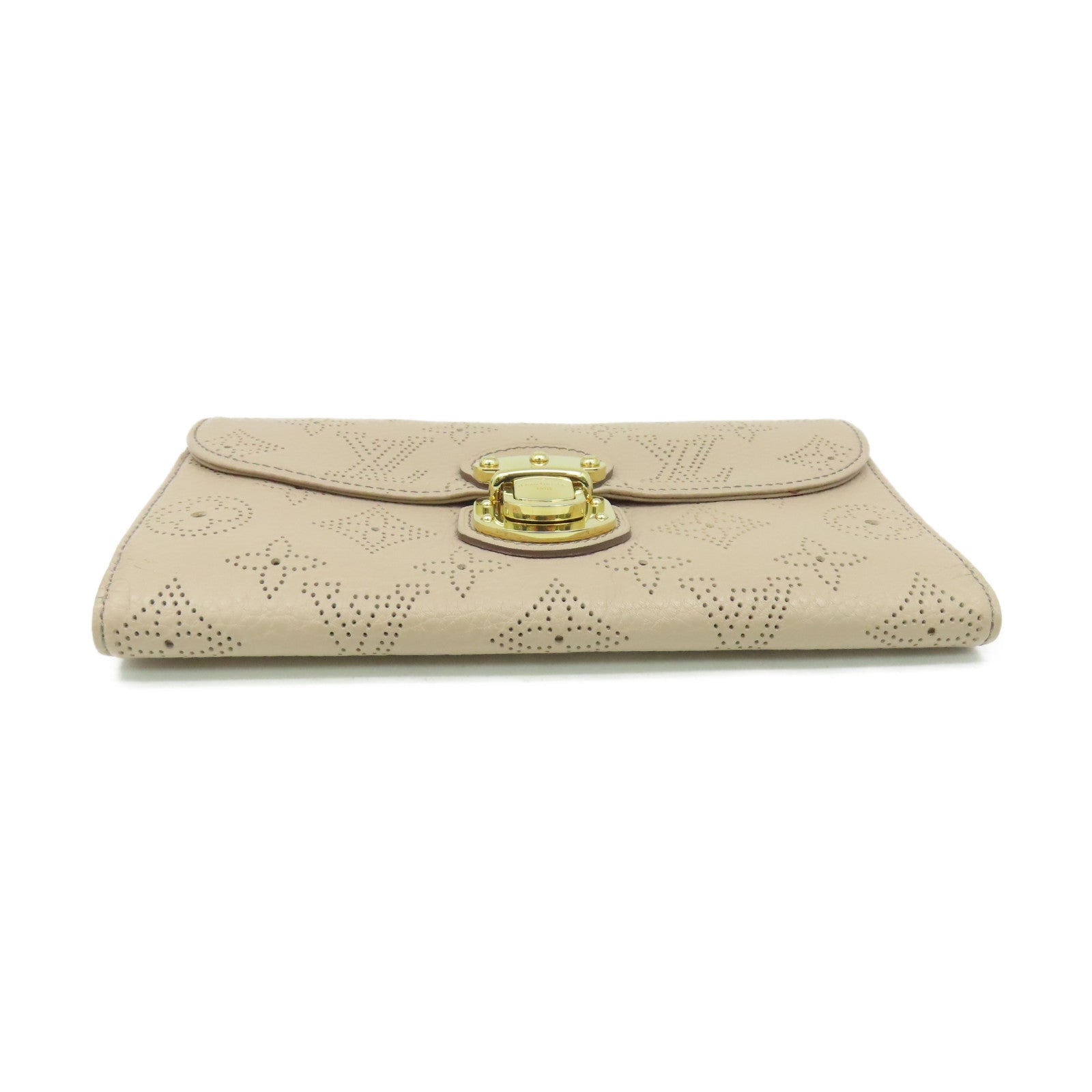 LOUIS VUITTON Mahina Amelia Coquille Long Wallet金扣長錢包杏色