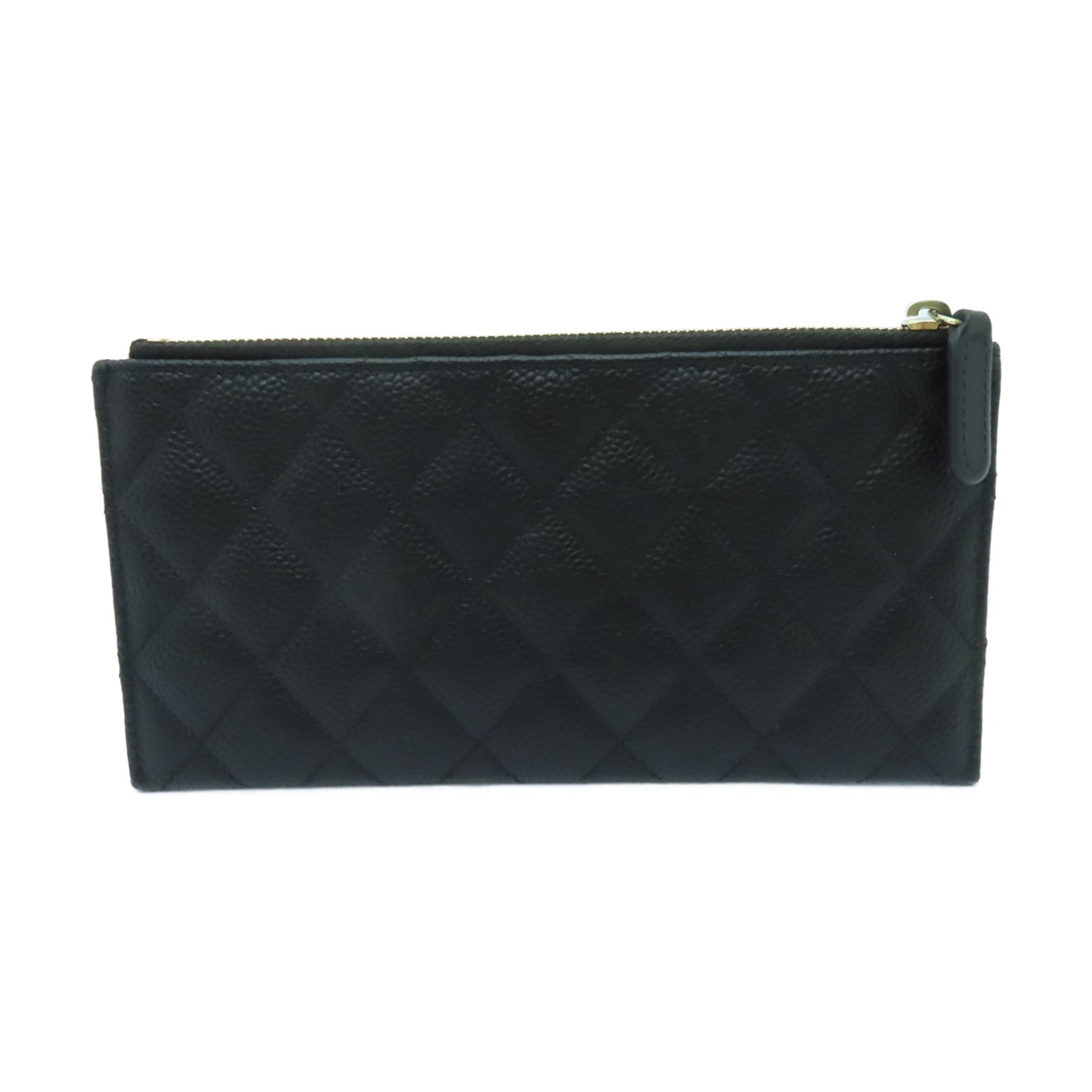 CHANEL Caviar皮革Clutch Bag金扣手拿包黒色