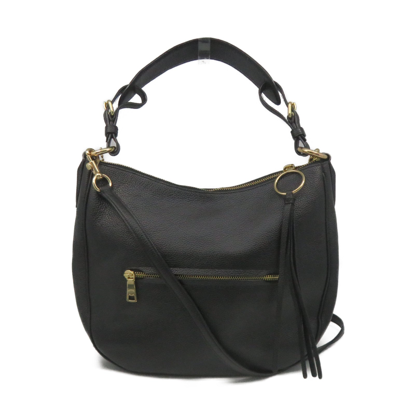 COACH 牛皮皮革2Way Shoulder Bag手挽肩背两用袋黑色