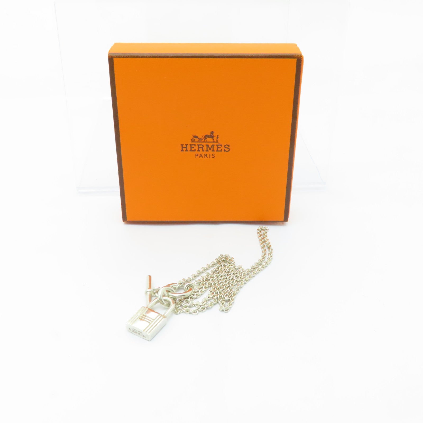 HERMES 925純銀Lock Necklace項鍊