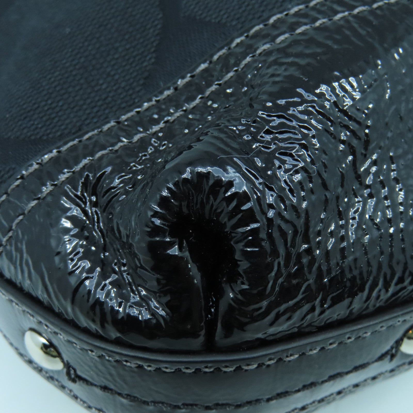 COACH 帆布Shoulder Bag銀扣肩背袋黑色