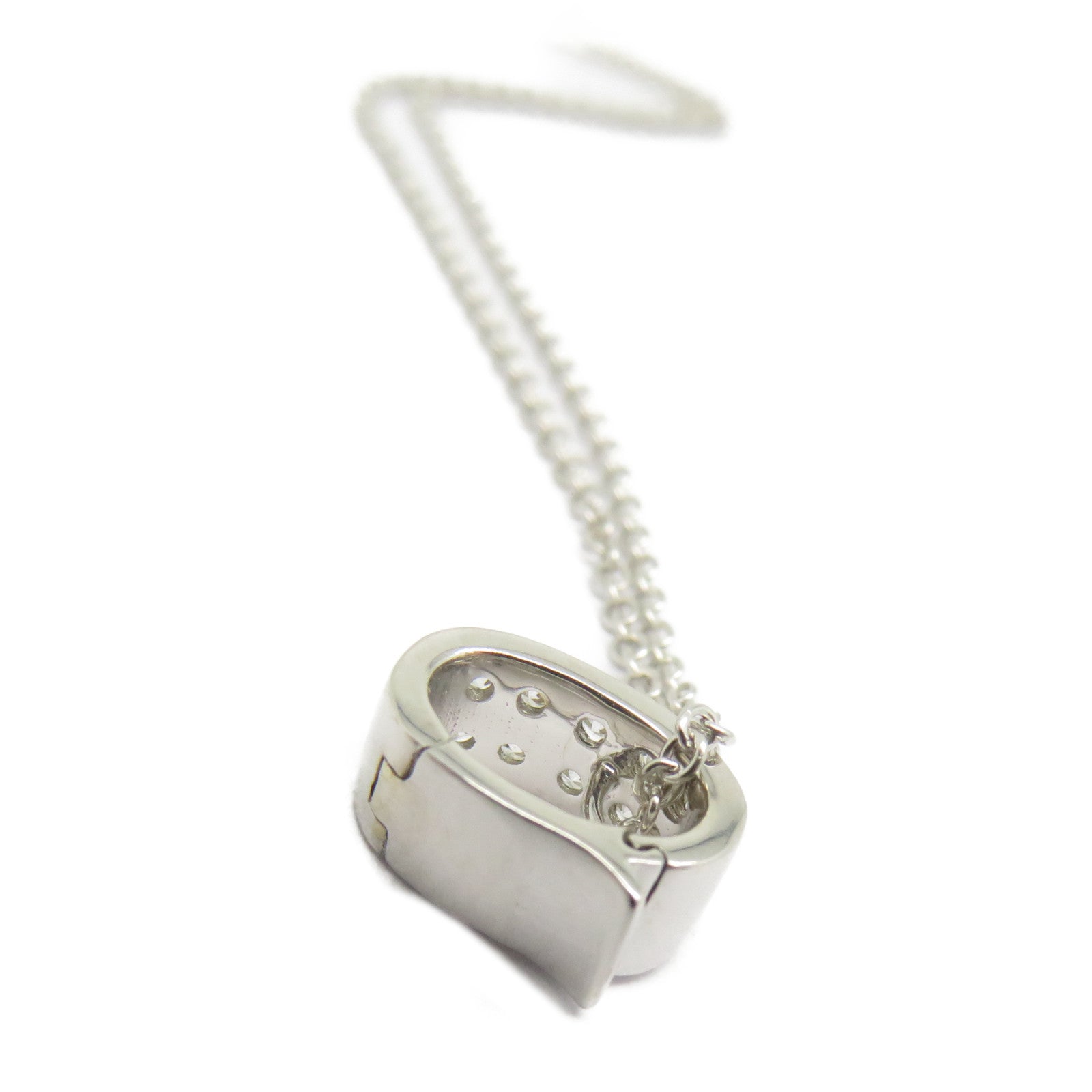 JEWELRY 18K白金Diamond Necklace 0.17ct鑽石項鍊銀色