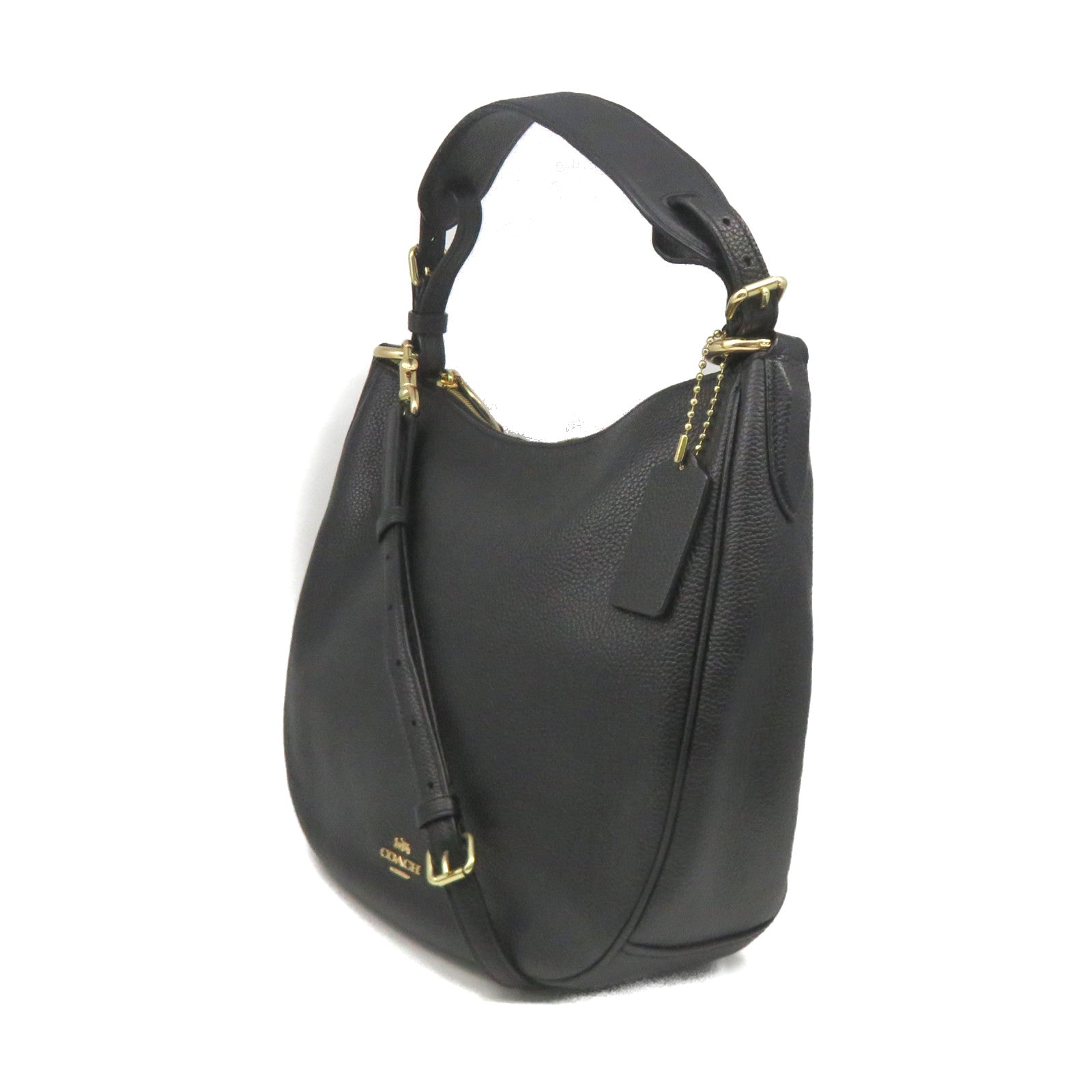 COACH 牛皮皮革2Way Shoulder Bag手挽肩背两用袋黑色
