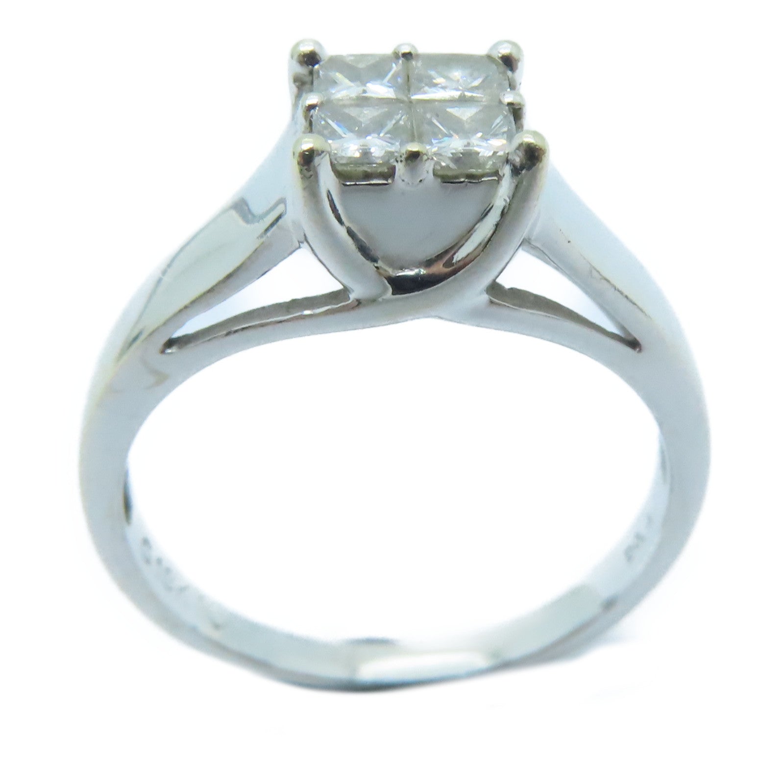 JEWELRY 18K白金Diamond Ring 0.42ct钻石戒指US#6.0