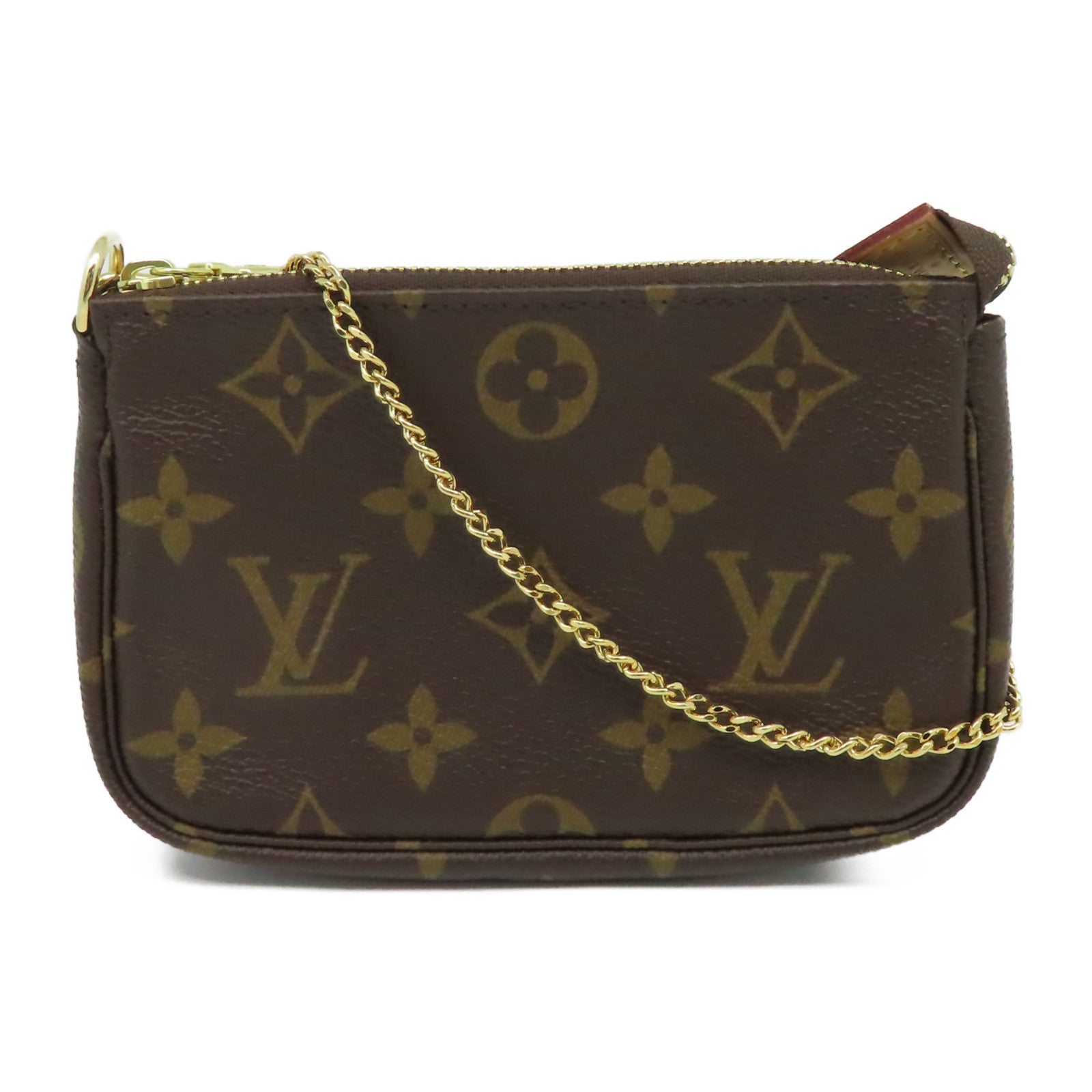 LOUIS VUITTON Monogram Pouch金扣手拿包啡色