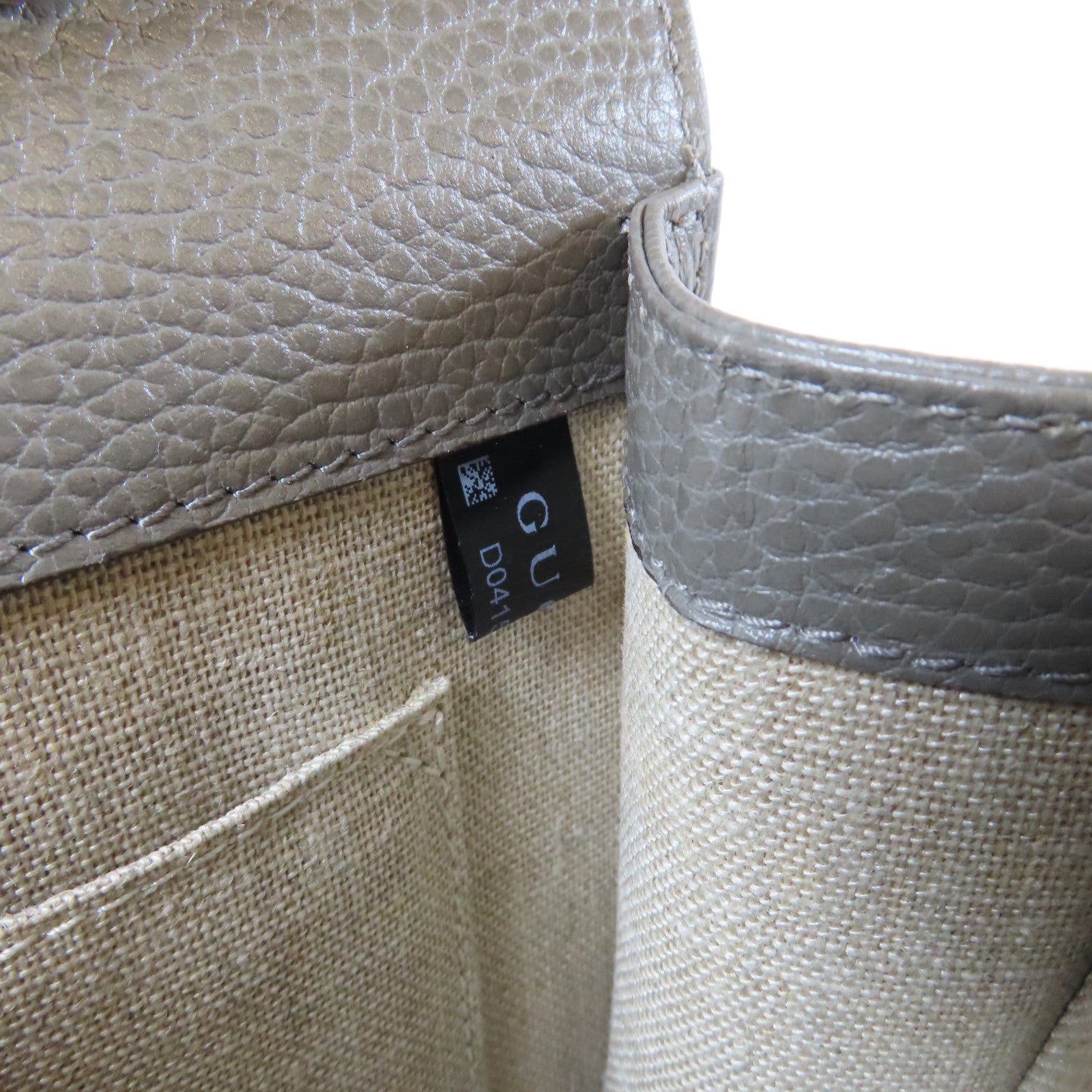 GUCCI 牛皮皮革Chain Shoulder金扣鏈帶肩背袋灰色