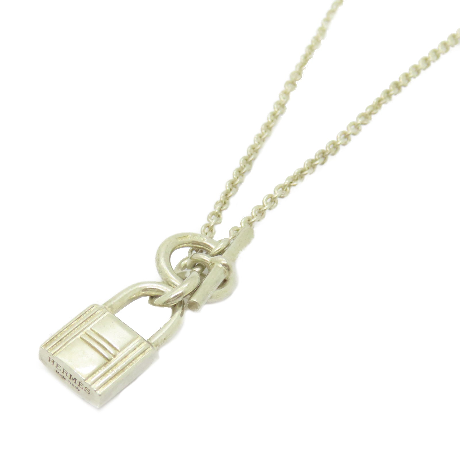 HERMES 925純銀Lock Necklace項鍊