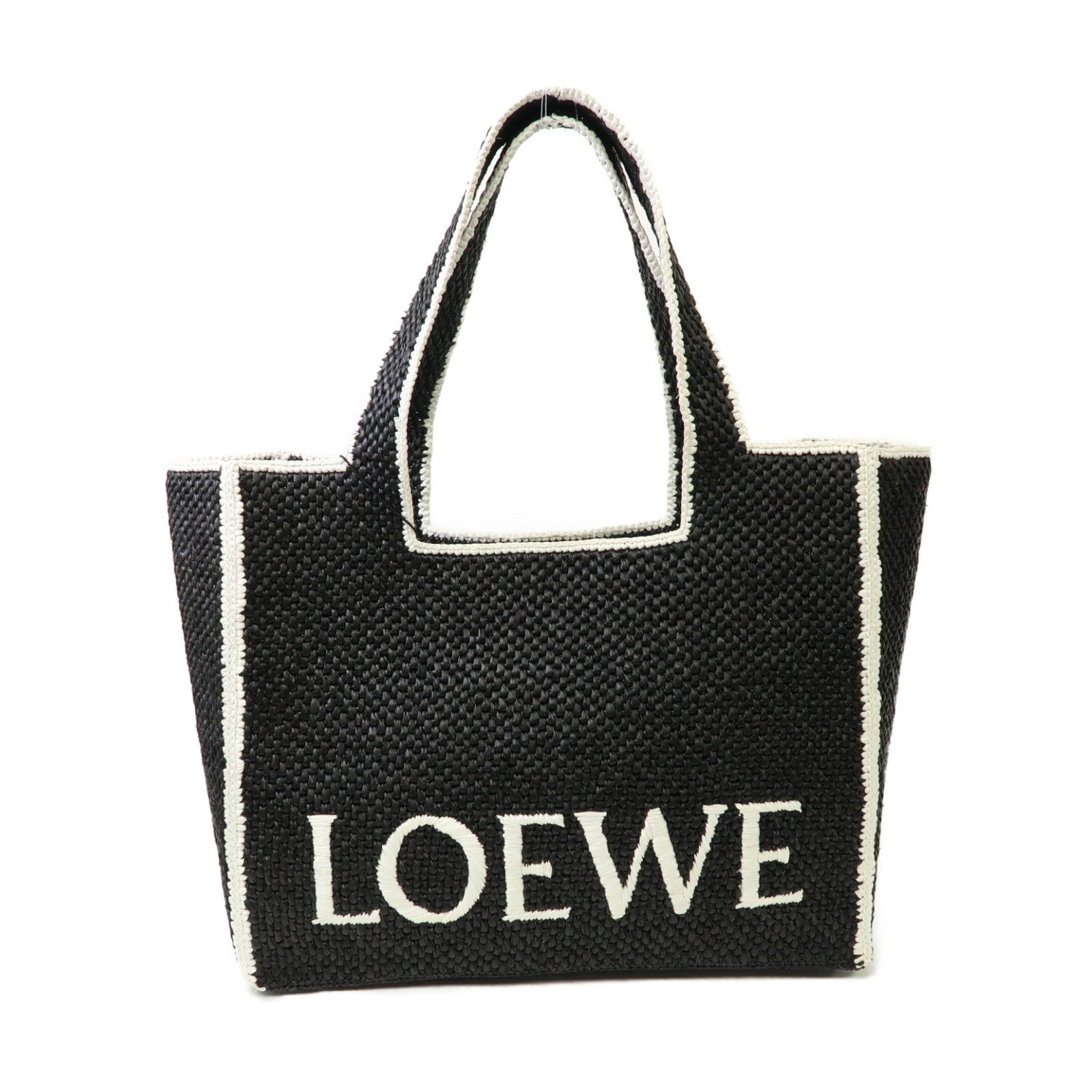 LOEWE 酒椰Tote Bag手挽袋黒色/白色