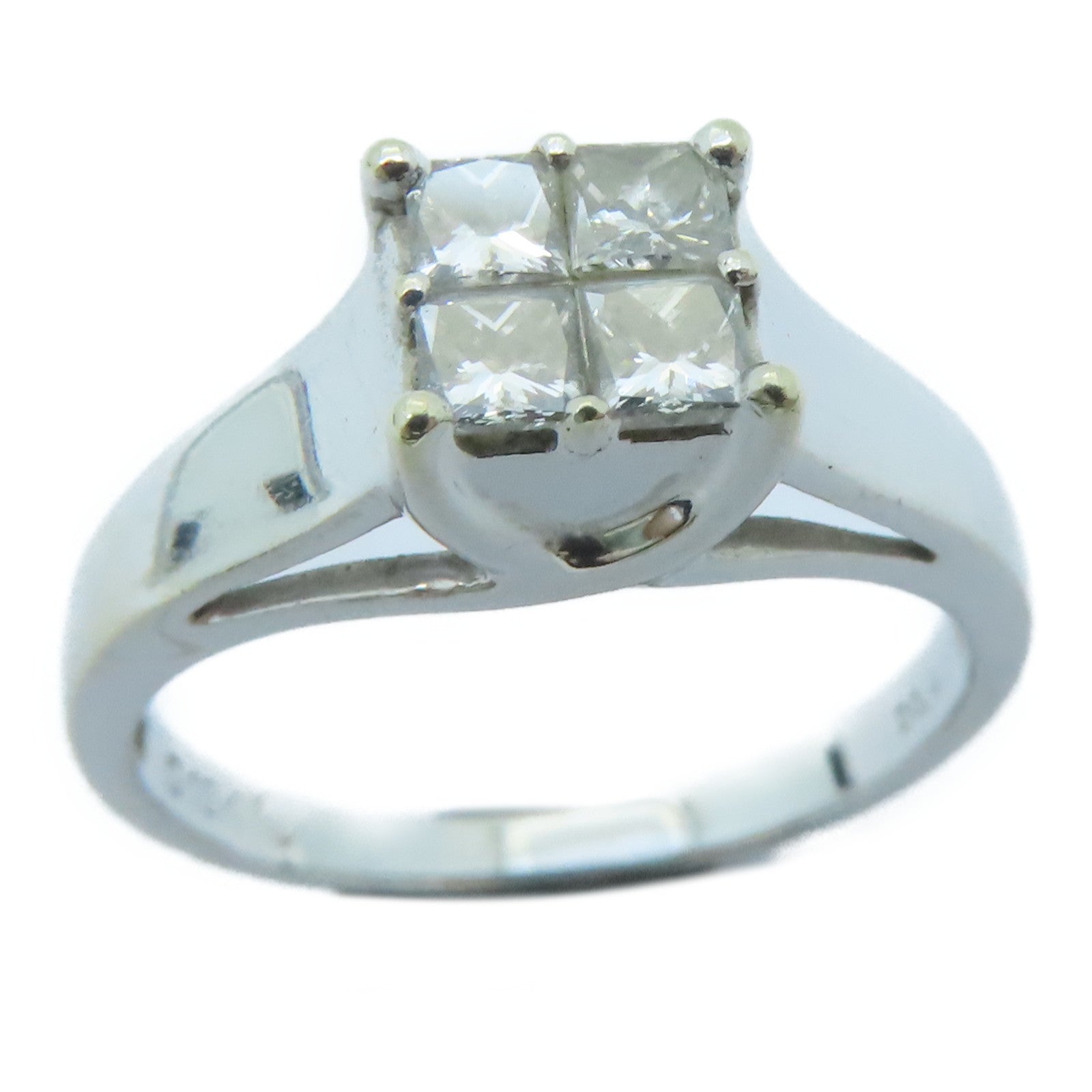 JEWELRY 18K白金Diamond Ring 0.42ct钻石戒指US#6.0