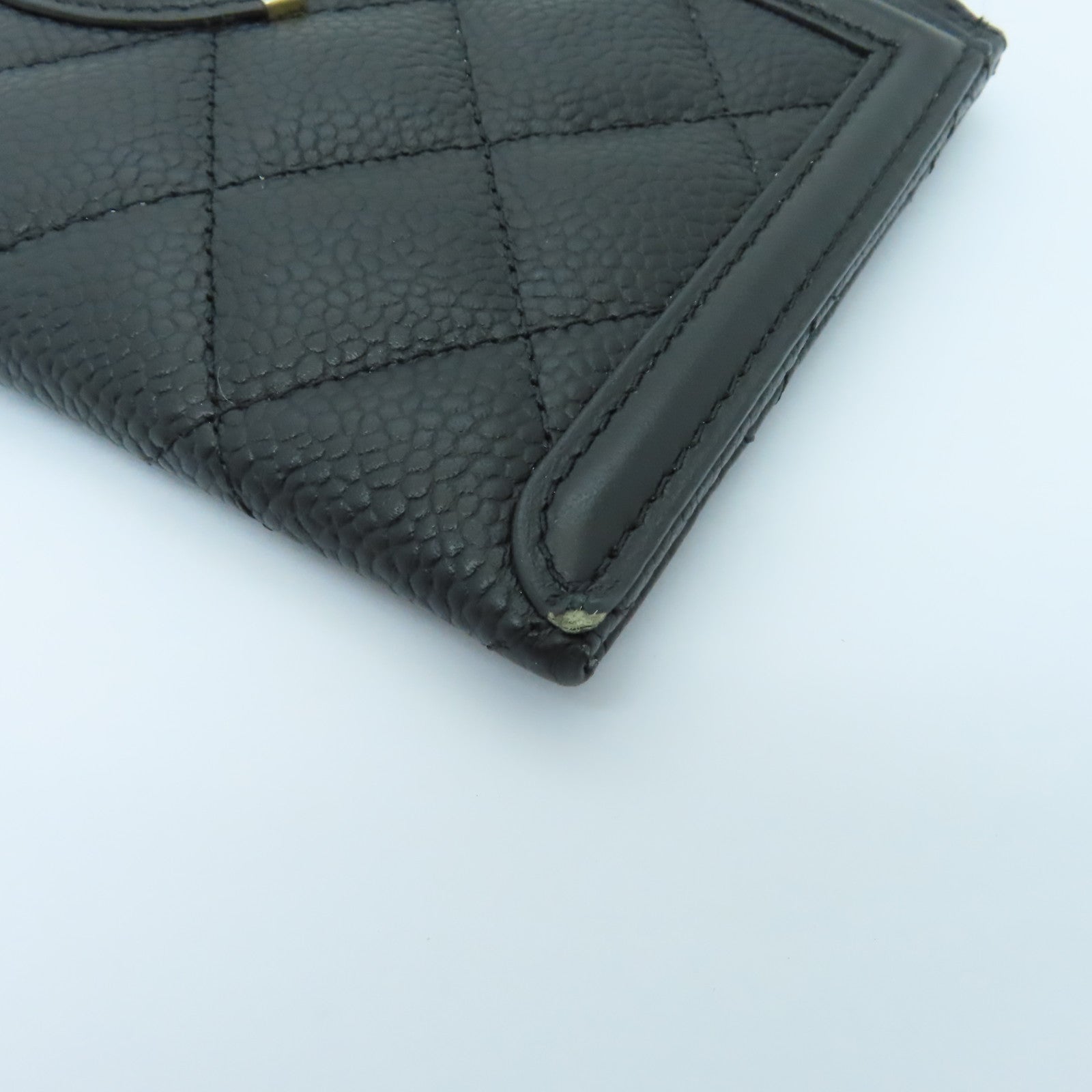 CHANEL Caviar皮革Clutch Bag金扣手拿包黒色