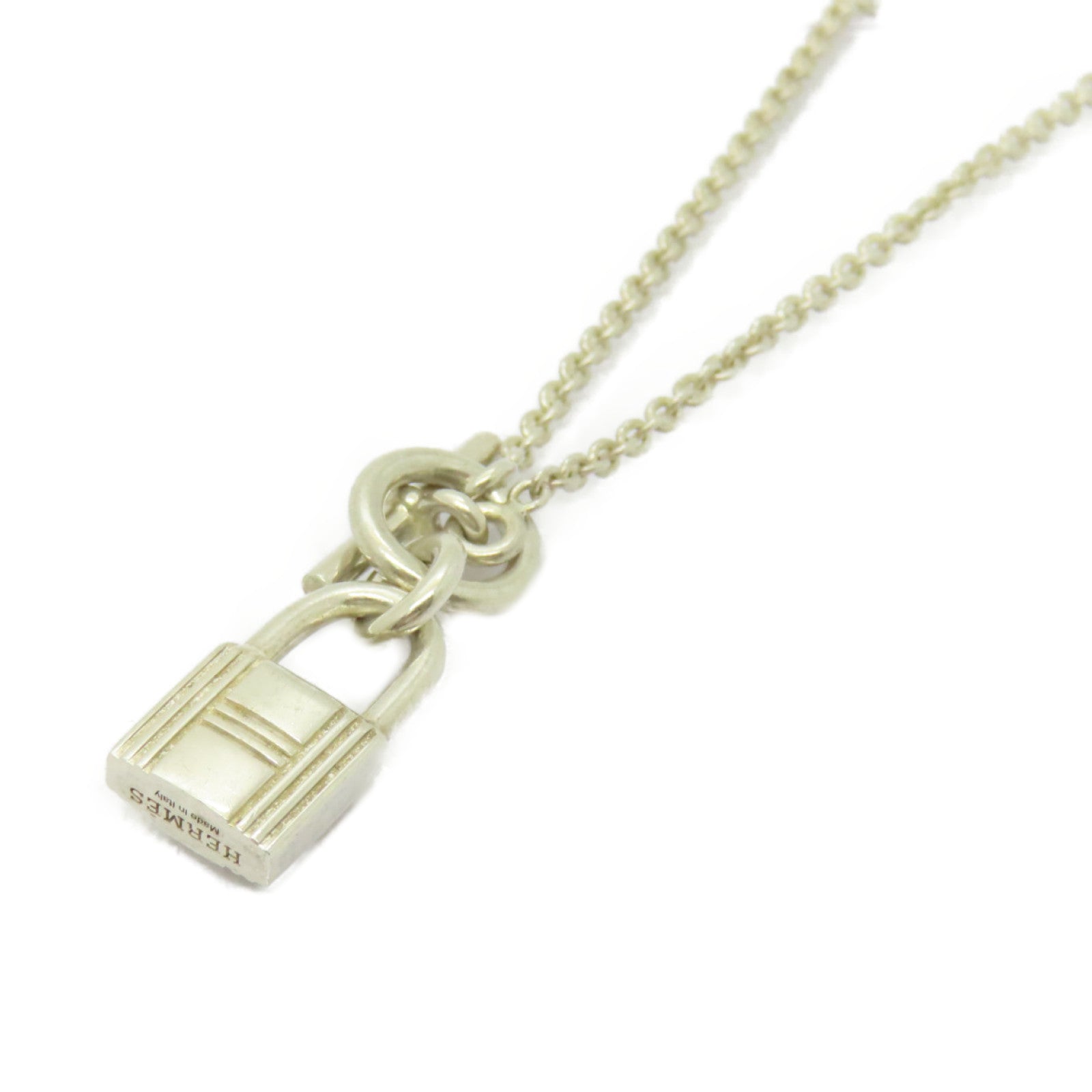 HERMES 925純銀Lock Necklace項鍊