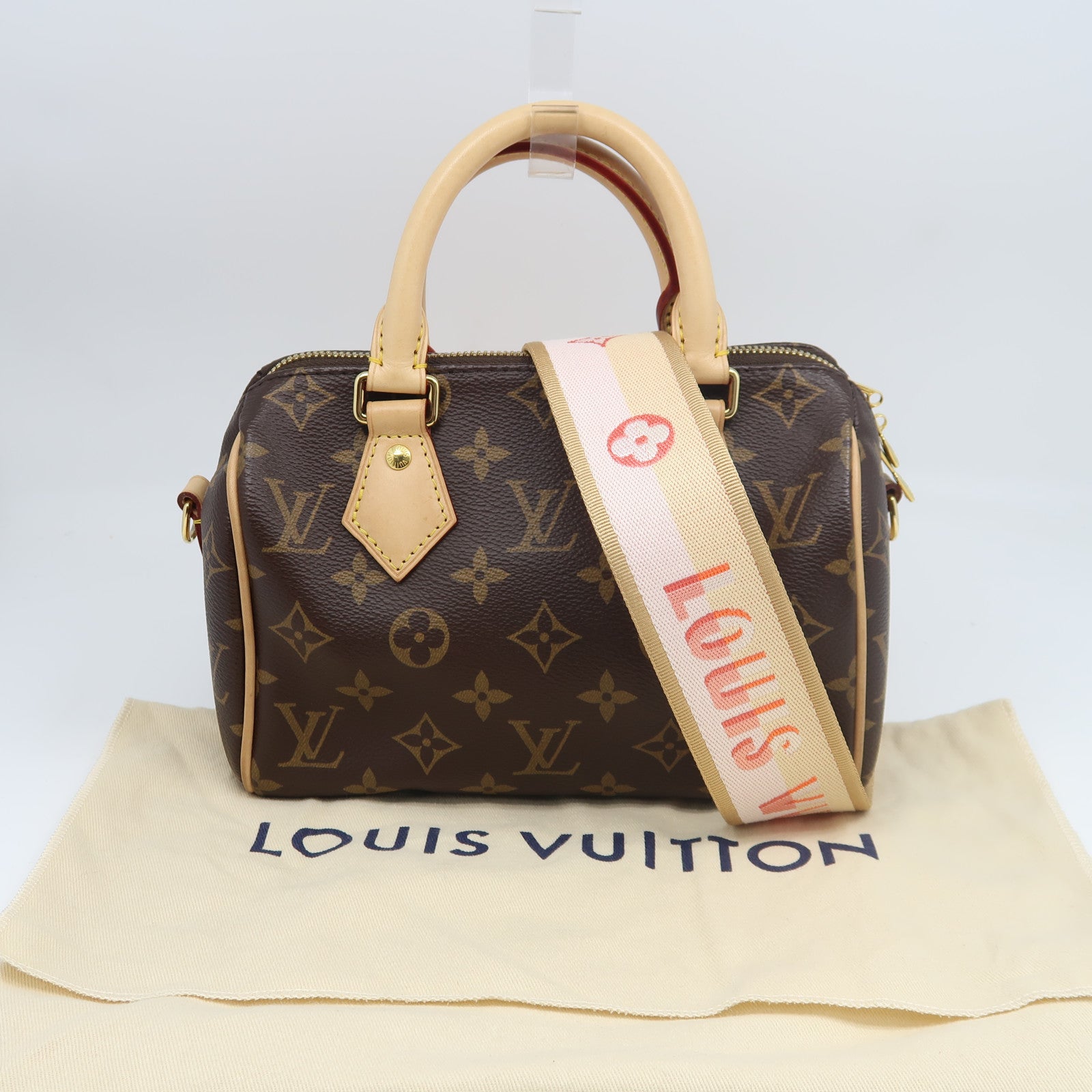 LOUIS VUITTON Monogram Speedy Bandouliere 20金扣手挽肩背兩用袋啡色