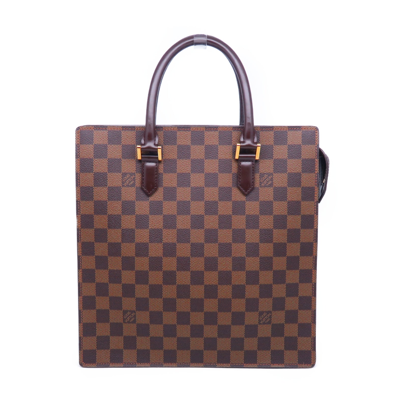 LOUIS VUITTON 【激減優惠】Damier Ebene Venice PM金扣手挽袋啡色