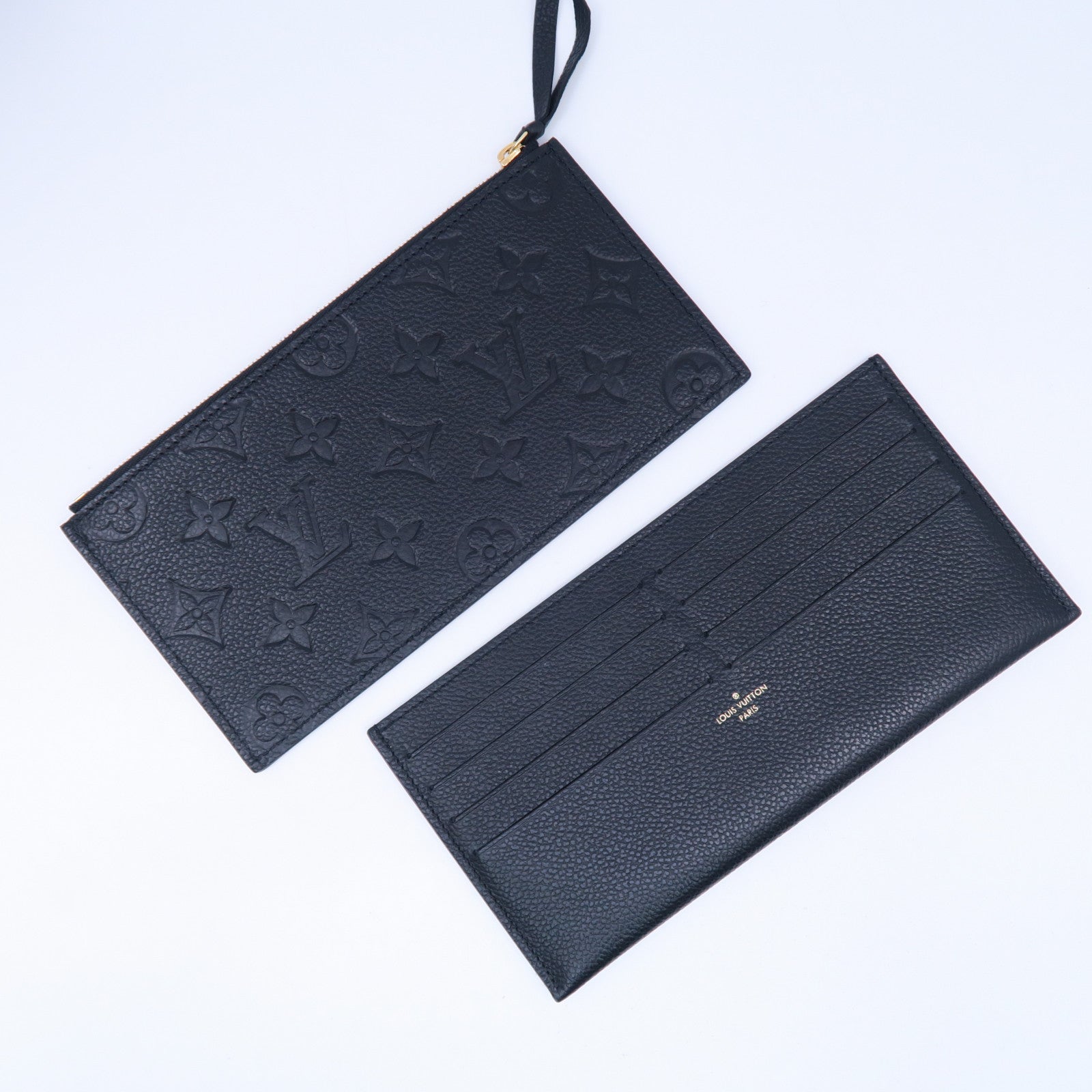 LOUIS VUITTON Monogram Empreinte Pochette Felicie金扣鏈帶肩背袋黑色
